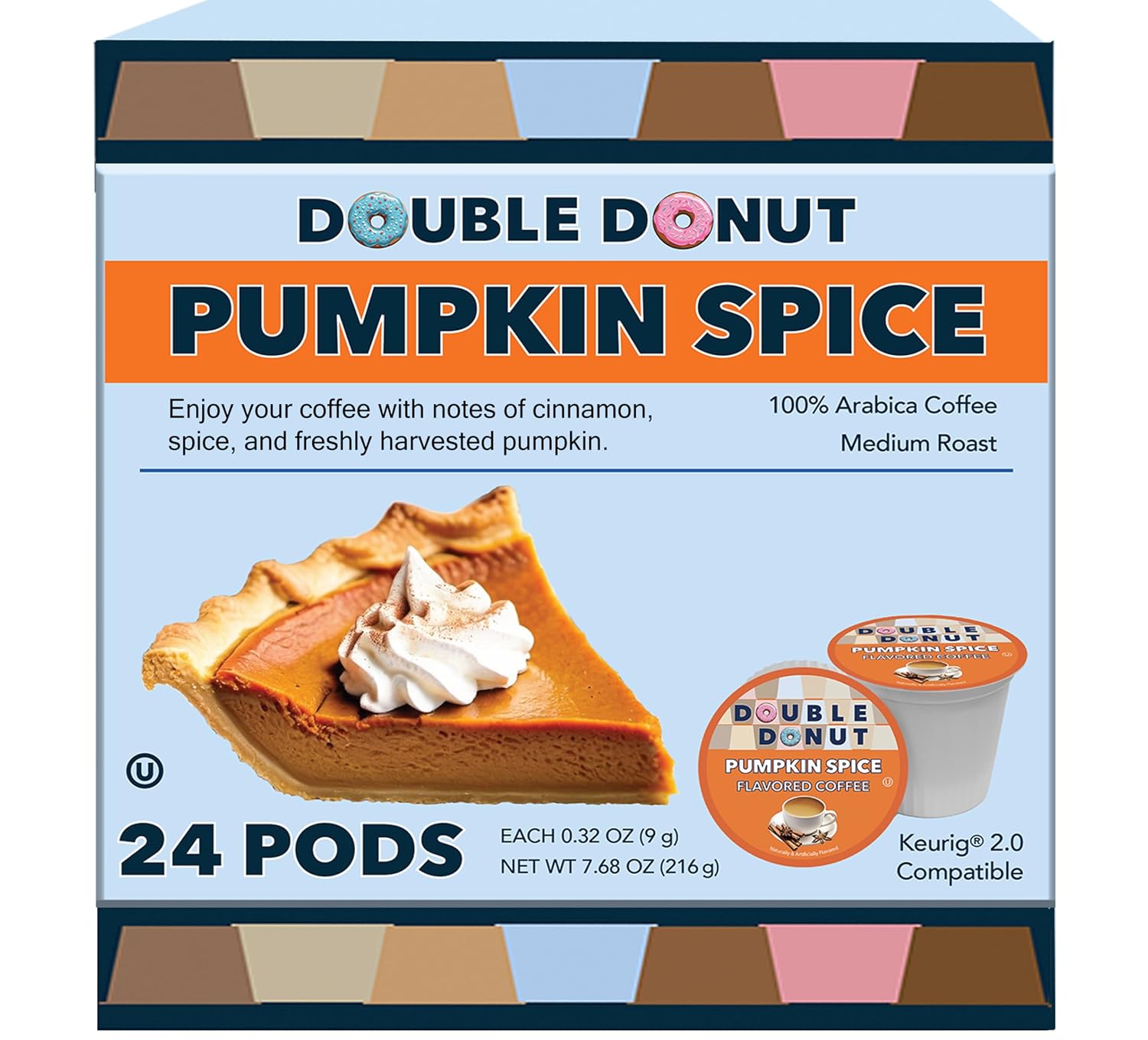 Double Donut Coffee Breakfast Blend Coffee Pods, Light Roast Coffee in Recyclable Single-Serve Pods for Keurig K Cups Brewer Machines, 80 Count Bulk Pack, original version
