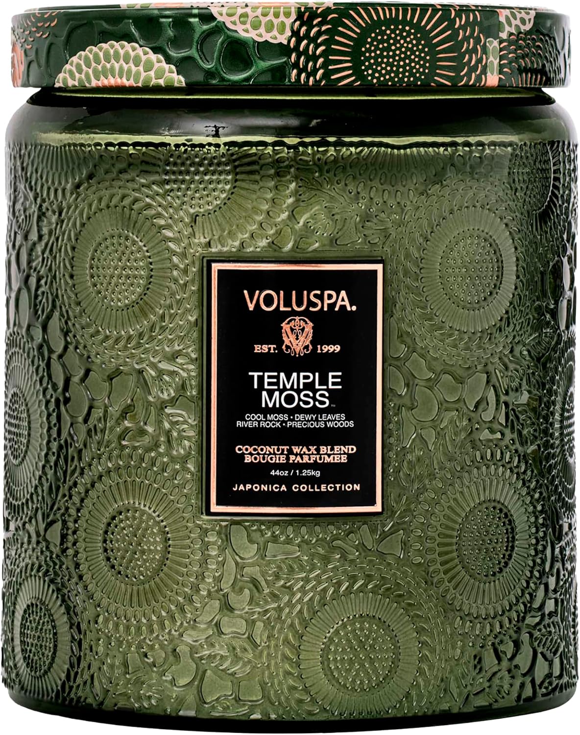 Voluspa French Cade Lavender Large Scented Candle Jar 18 Oz, 100 Hr Burn | Coconut Wax Blend in Decorative Glass, Clean Even Burn, USA Handcrafted Gift for Hosts, Fragrance Lovers & Relaxed Rooms