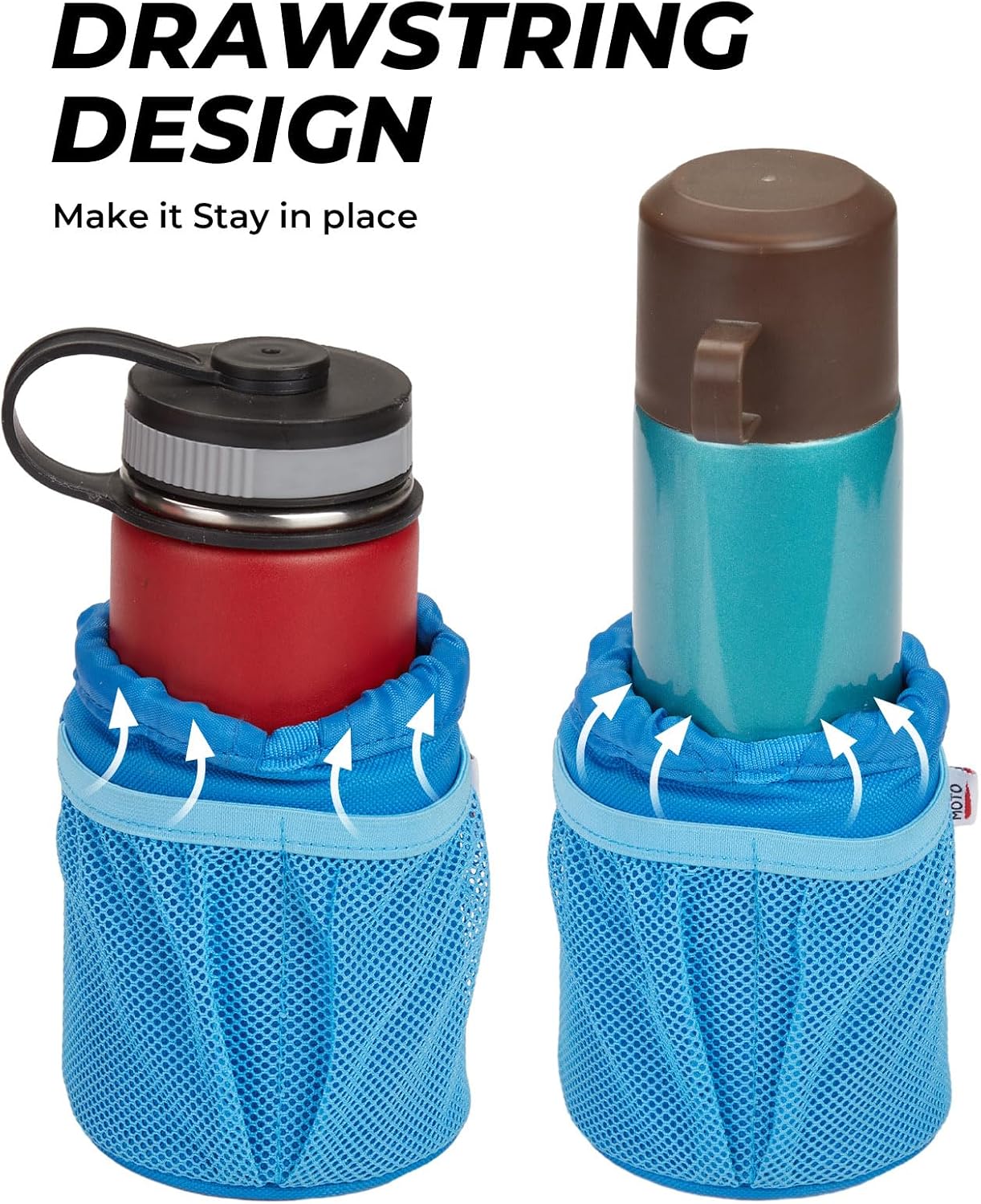 KEMIMOTO Motorcycle Cup Holder, Oxford Fabric Motorcycle Drink Holder with 0.6"-1.5" Alligator Clamp, Universal Water Bottle Cup Accessories for Bike