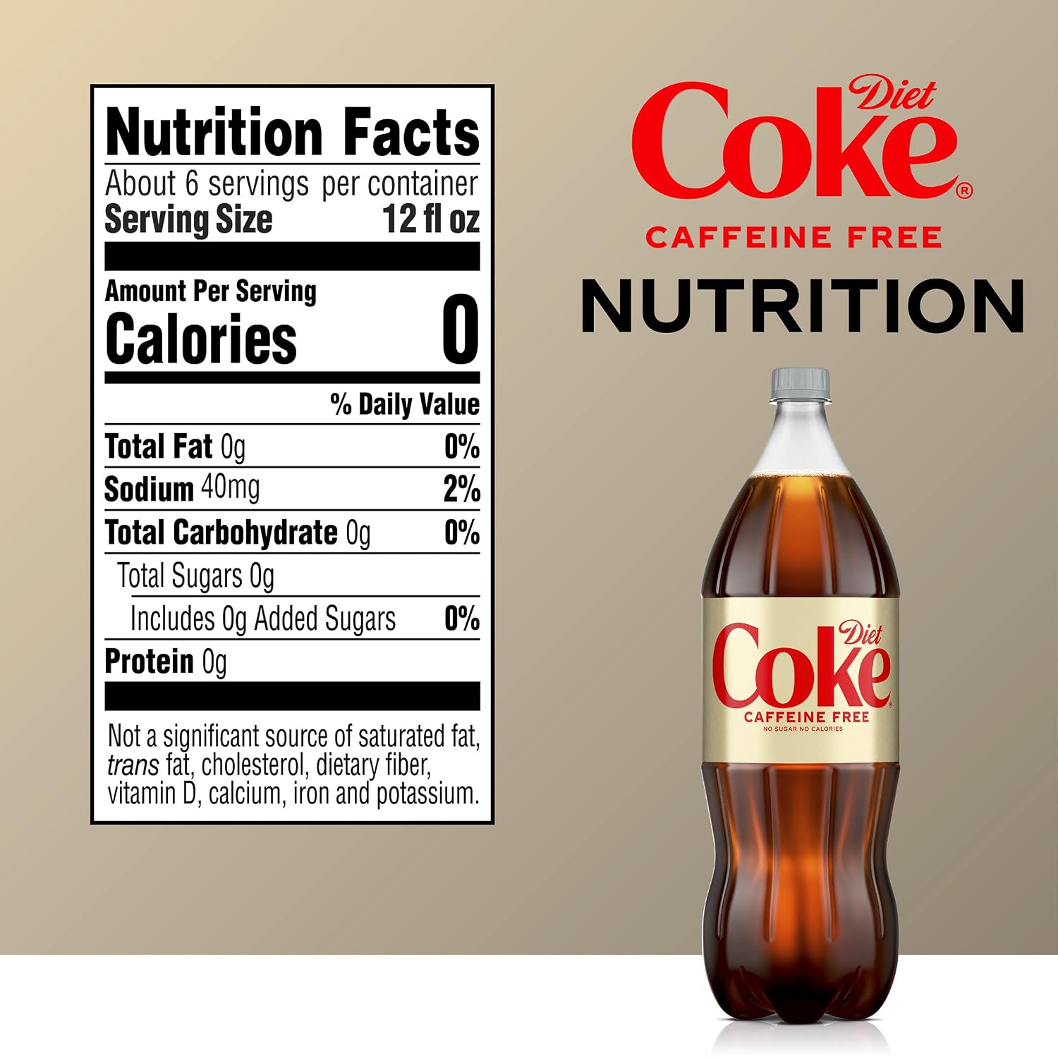 Diet Coke Caffeine Free Soda Soft Drink, 2 Liter (Package May Vary)