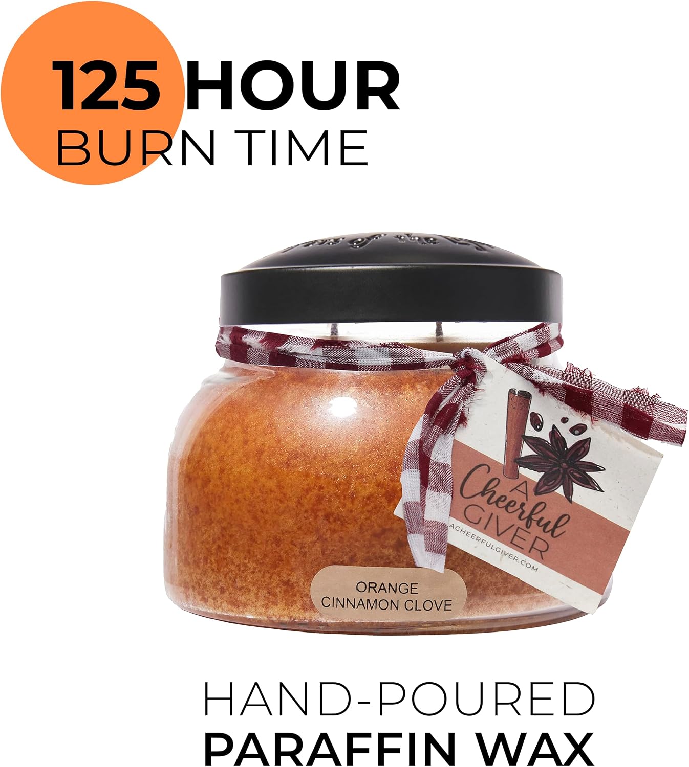 A Cheerful Giver - Juicy Apple - 34oz Papa Scented Candle Jar with Lid - Keepers of the Light - 155 Hours of Burn Time, Gift for Women, Red | Long Lasting Aromatherapy Candle with up to 155 Hours of Burn Time - Gift Ready (34oz)