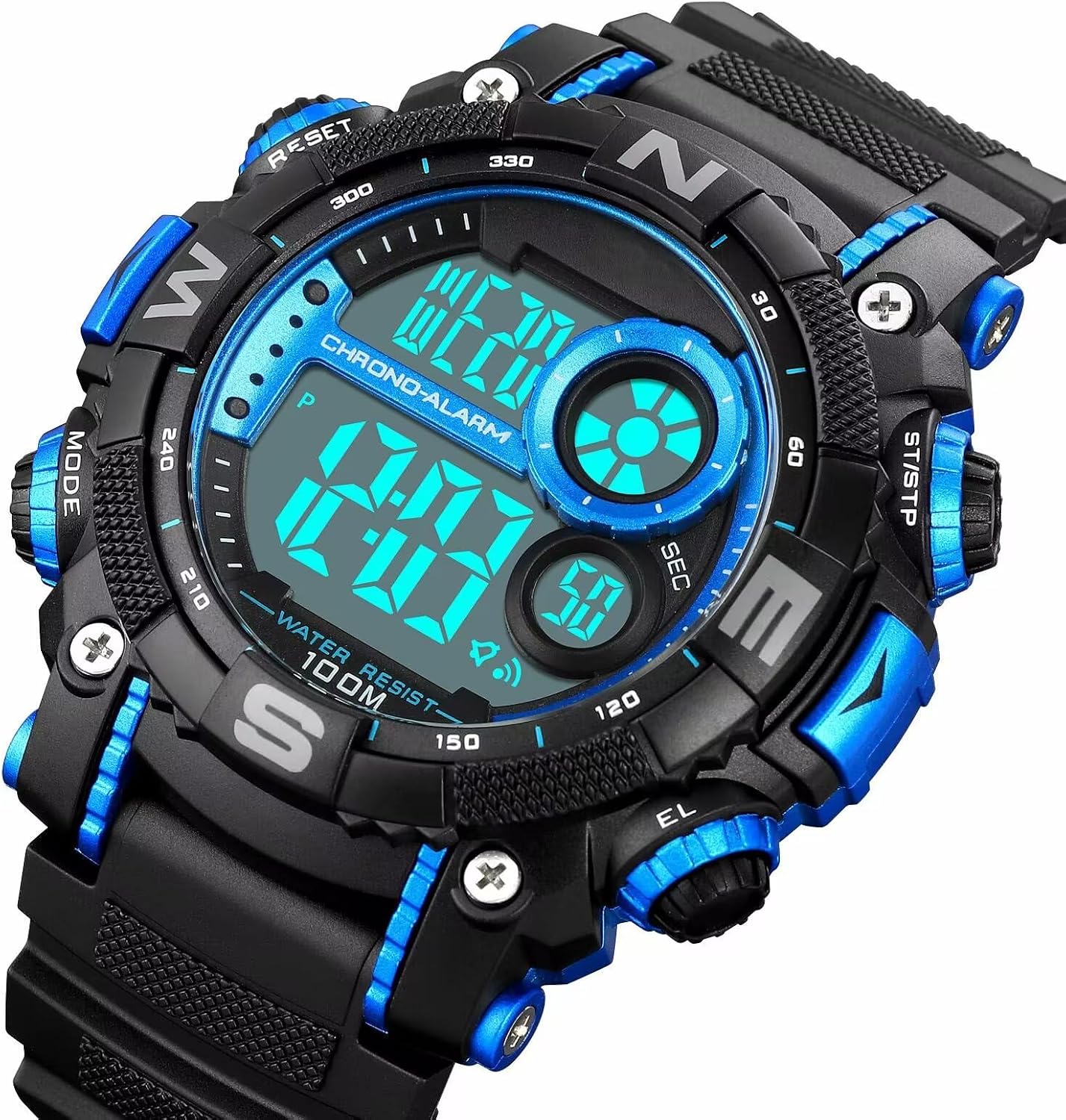 FANMIS Men's Digital Sport Watch Military LED Alarm Waterproof Quartz Watch | Tactical Outdoor Sport Watch Multi Function Led Display Alarm Stopwatch Date Quartz Rugged Style Daily Water Resistance