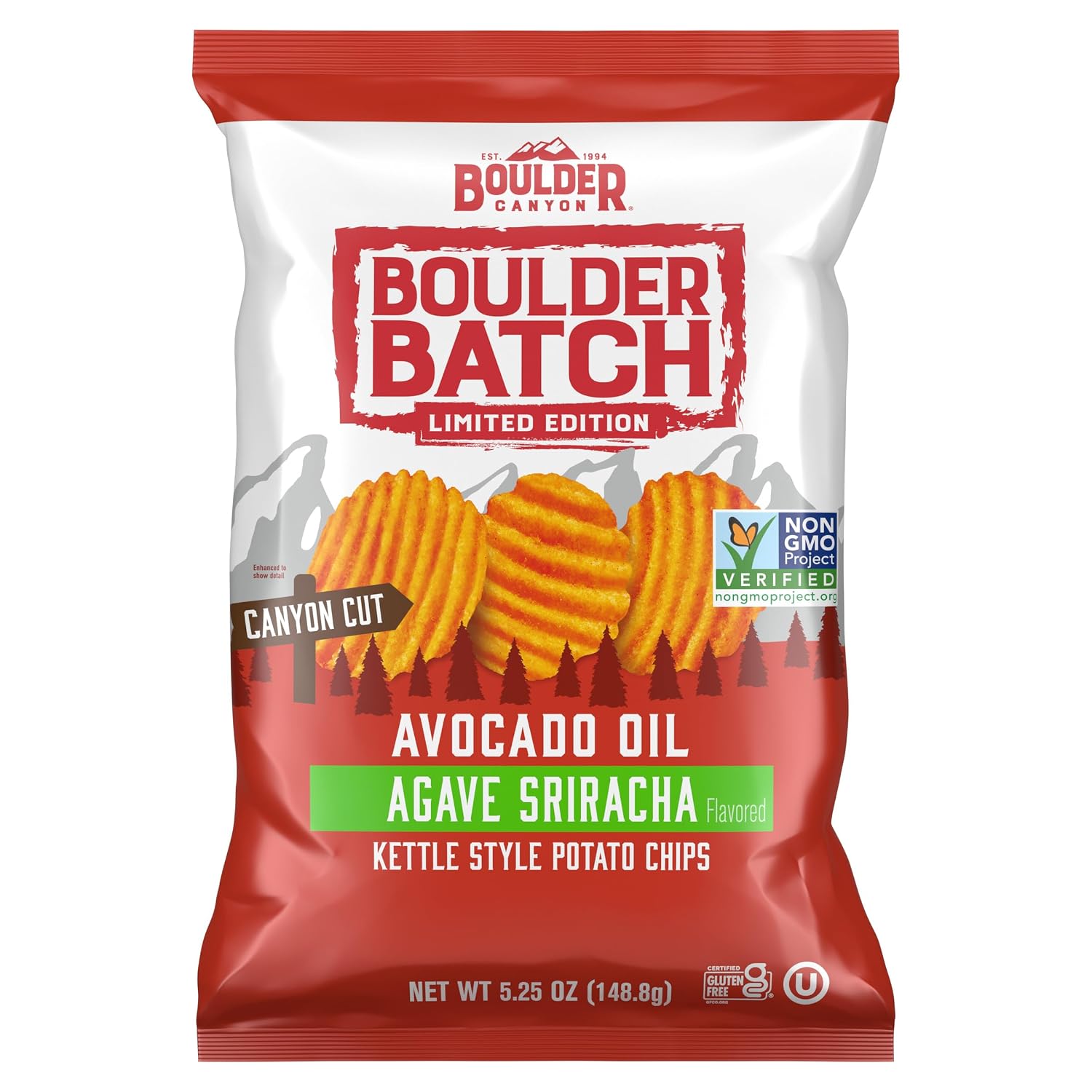 Boulder Canyon Avocado Oil Sea Salt Potato Chips 6 Count, 1.25 OZ