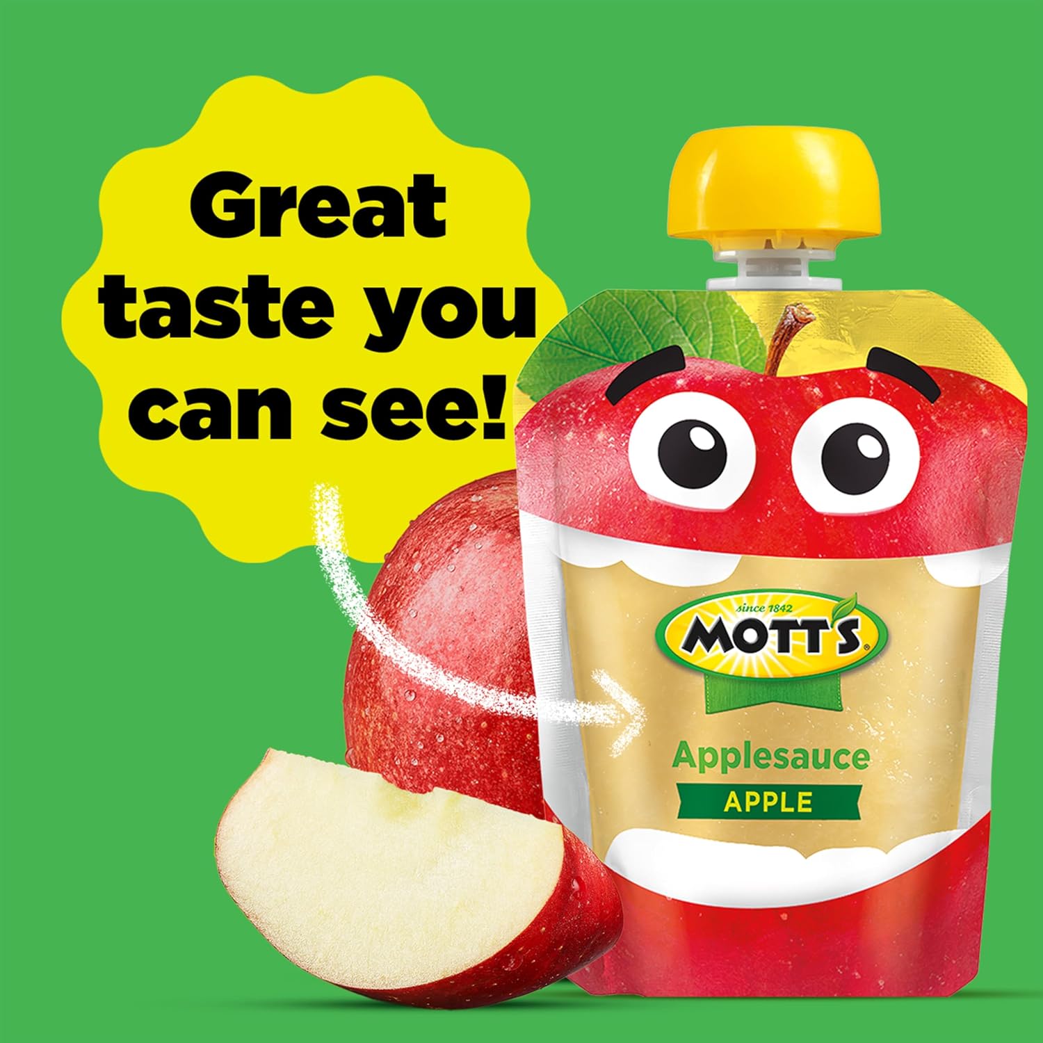Mott's Original Applesauce, 3.2 Oz Clear Pouches, 48 Count (4 Packs Of 12), No Artificial Flavors, Good Source Of Vitamin C, Nutritious Option For The Whole Family