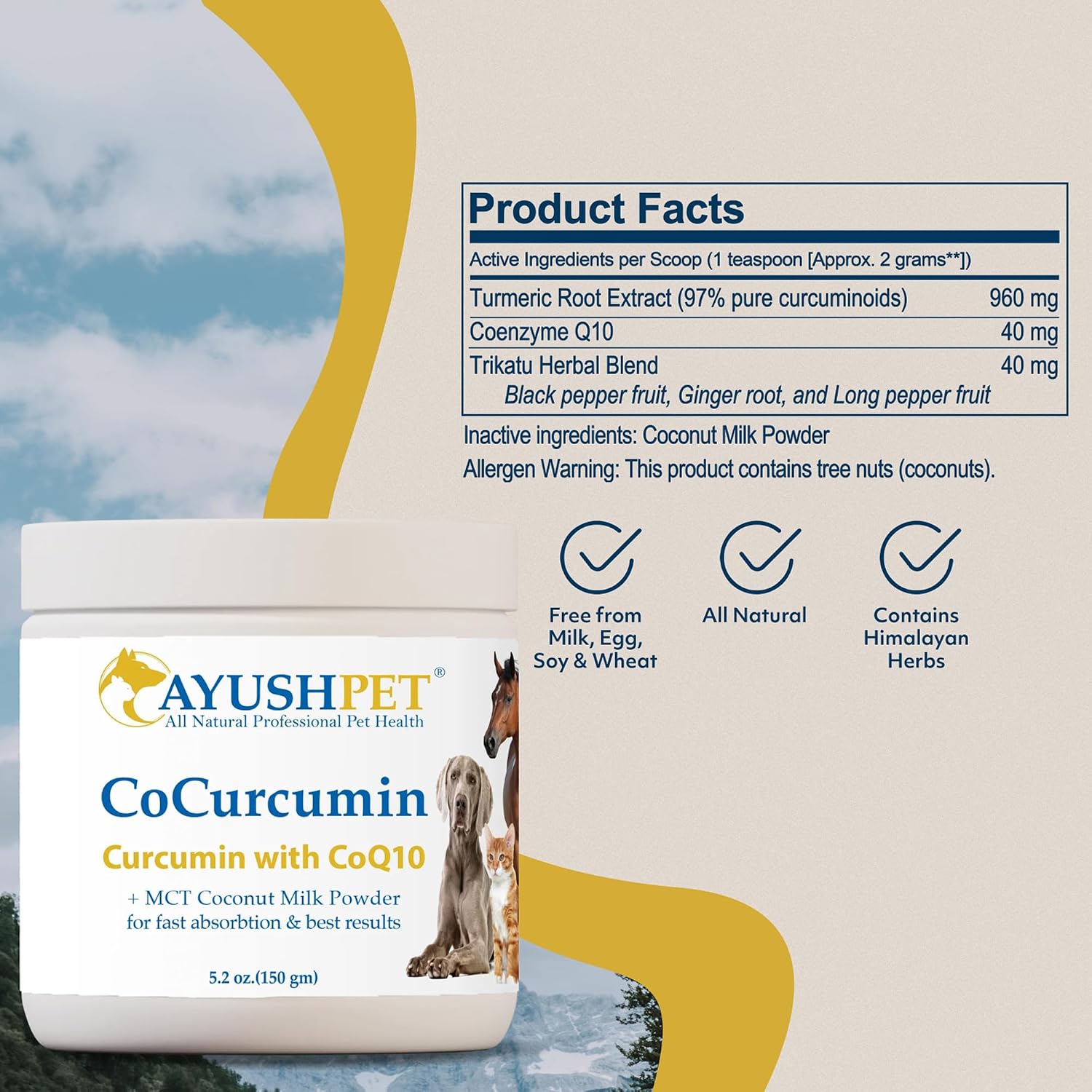 Ayush Pet CoCurcumin with CoQ10, Immune Support, 5.2 Oz