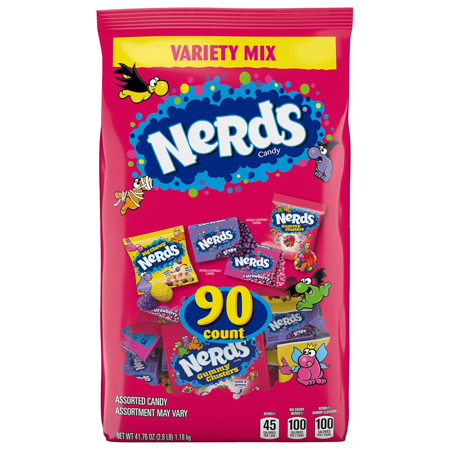 Nerds, Gummy Clusters Candy, Rainbow, Crunchy and Gummy, 8 Ounce