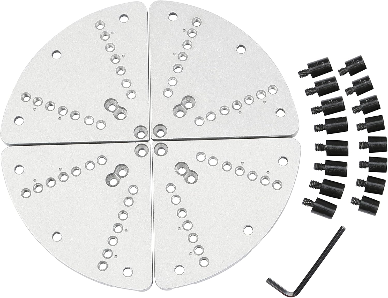 4INCH 4-Jaw Self-Centering Wood Lathe Chuck, 2" Round Jaw Mounted, 1"x8TPI thread & 3/4"x16TPI Adapter, T Allen Wrench, Screw Chuck, SCR4-4