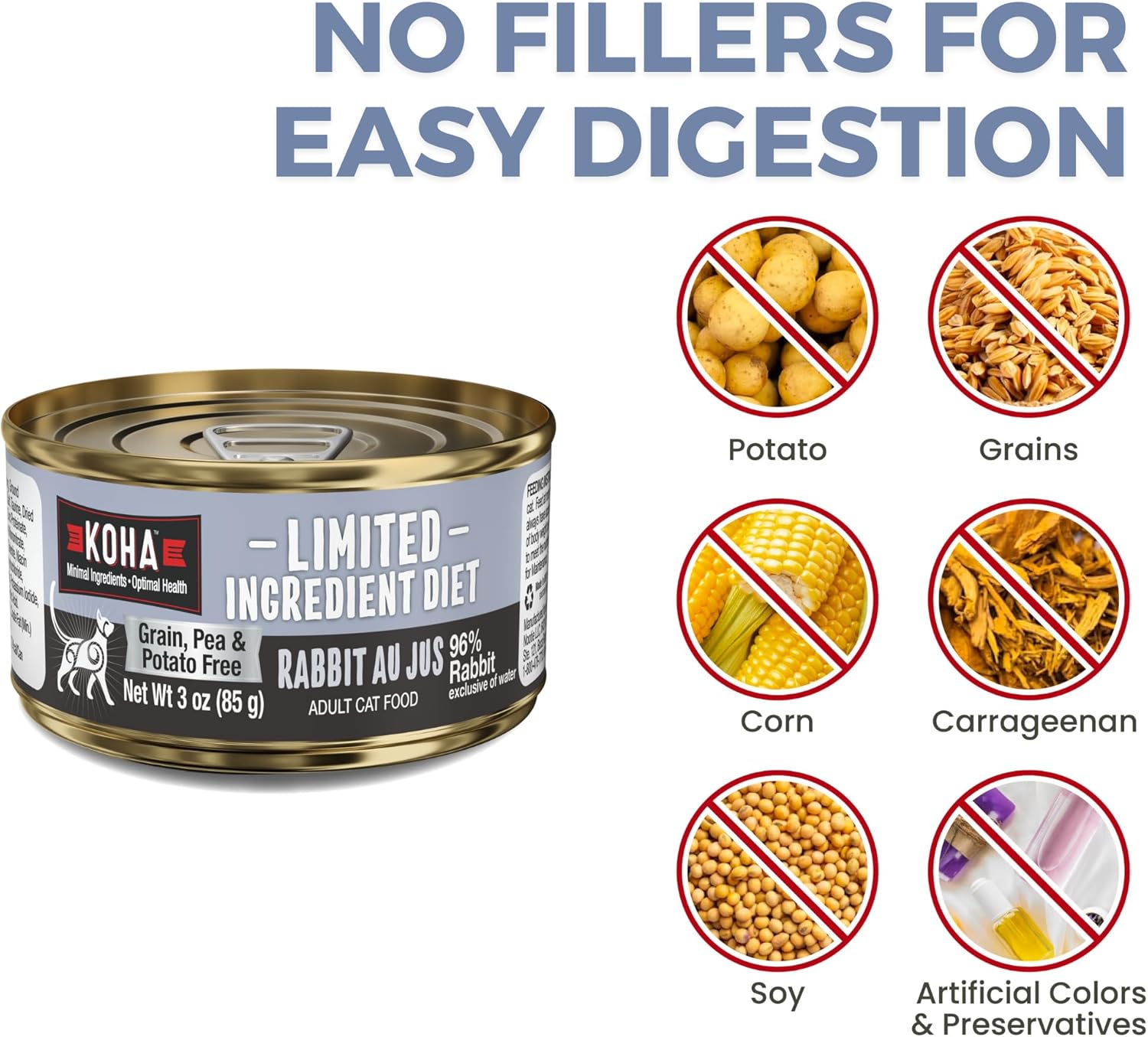 KOHA Limited Ingredient Diet Chicken Pate for Cats, 5.5oz Pack of 24 | Single meat protein, sensitive stomach formula, no fillers, limited ingredient wet cat food, made in USA