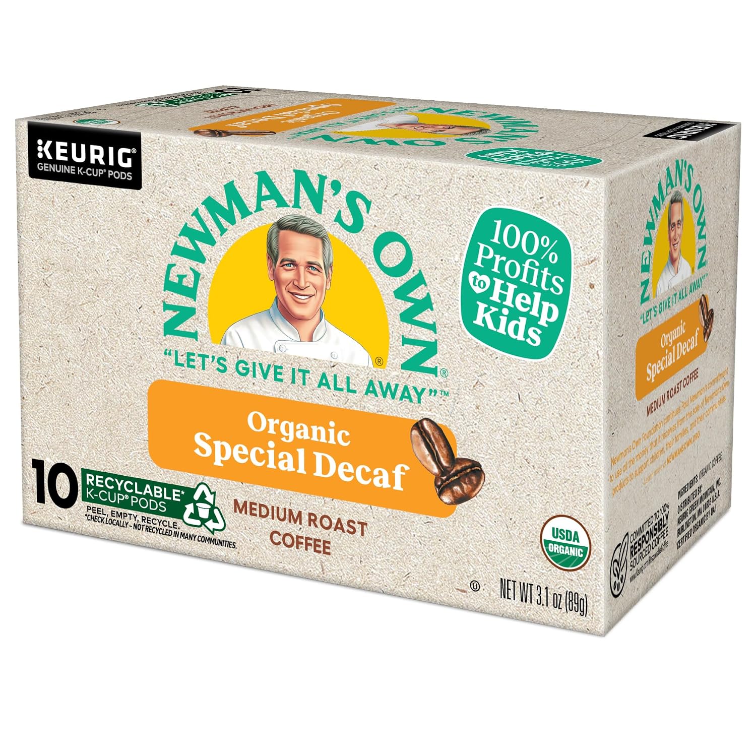 Newman's Own Organics Special Blend Keurig Single-Serve K-Cup Pods, Medium Roast Coffee, 96 Count