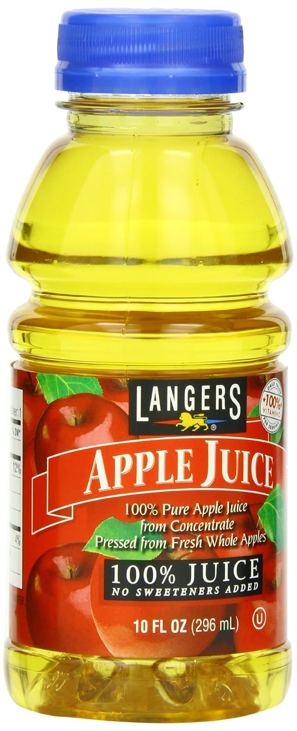 Langers 100% Juice, Apple, 10 Fl Oz (Pack of 12)