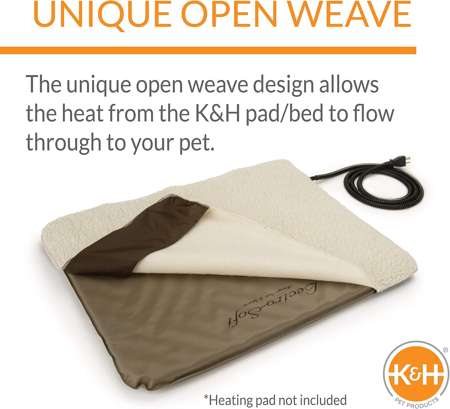 K&H Heated Pad Cover, Lectro-Soft Small Outdoor Dog Bed Replacement Cover | Fits K&H Lectro-Soft Small Beds (Heated Bed Sold Separately), Machine Washable Fleece Cover, 18x14in
