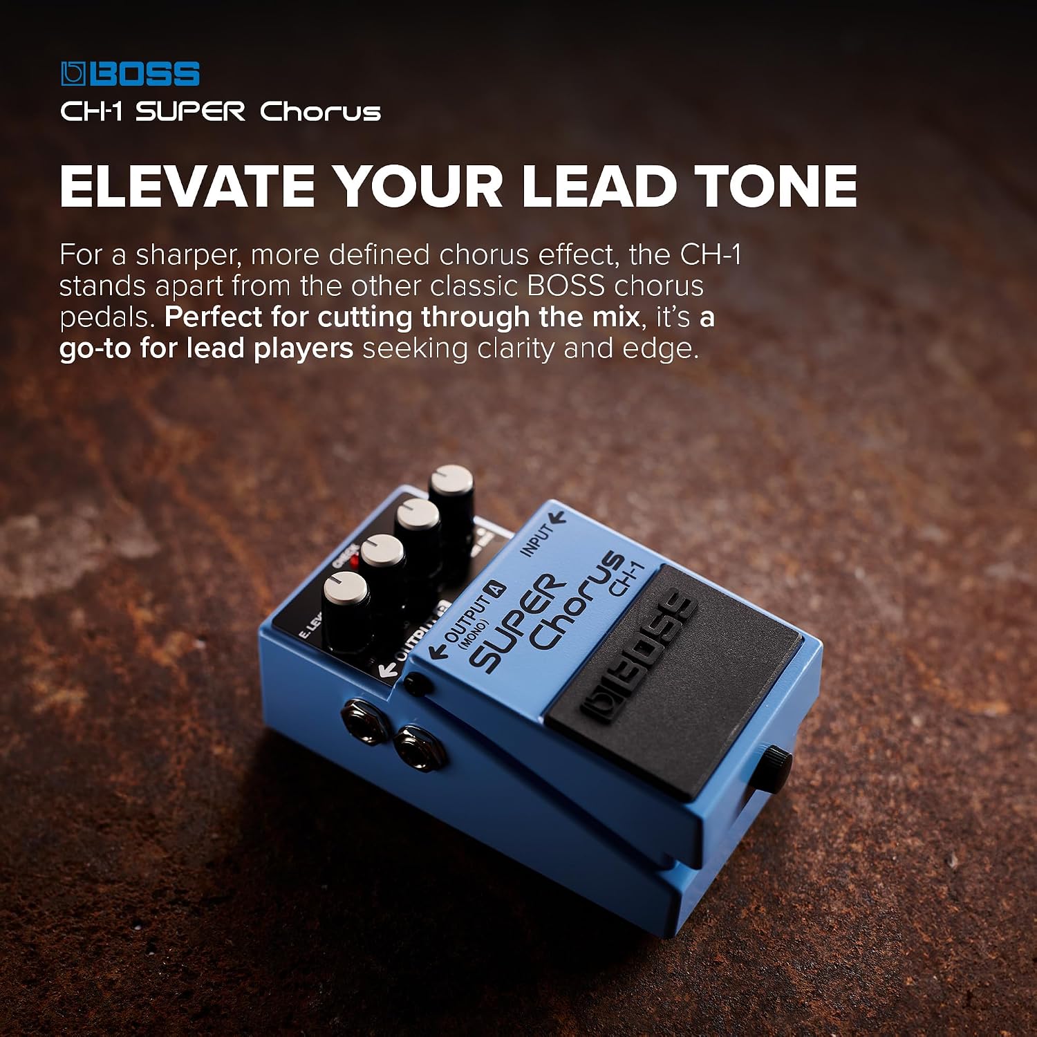 BOSS CH-1 SUPER Chorus | Classic Compact Chorus Effects Pedal | Cystal-Clear Tone for Guitar & Keyboards | Versatile Sound Shaping | Mono & Stereo