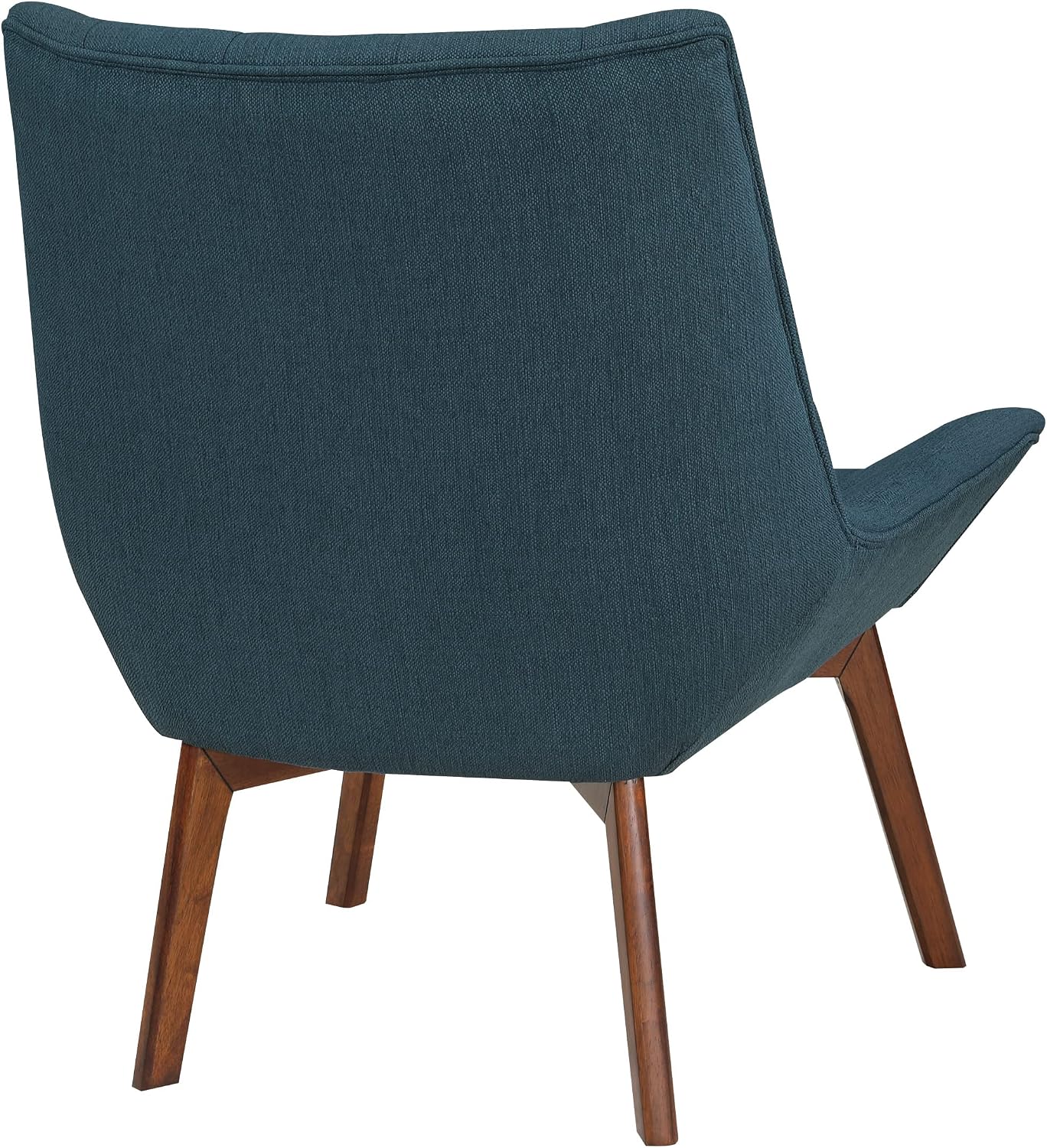 OSP Home Furnishings Shelly Mid-Century Modern Button Tufted Accent Chair with Solid Wood Sculpted Frame
