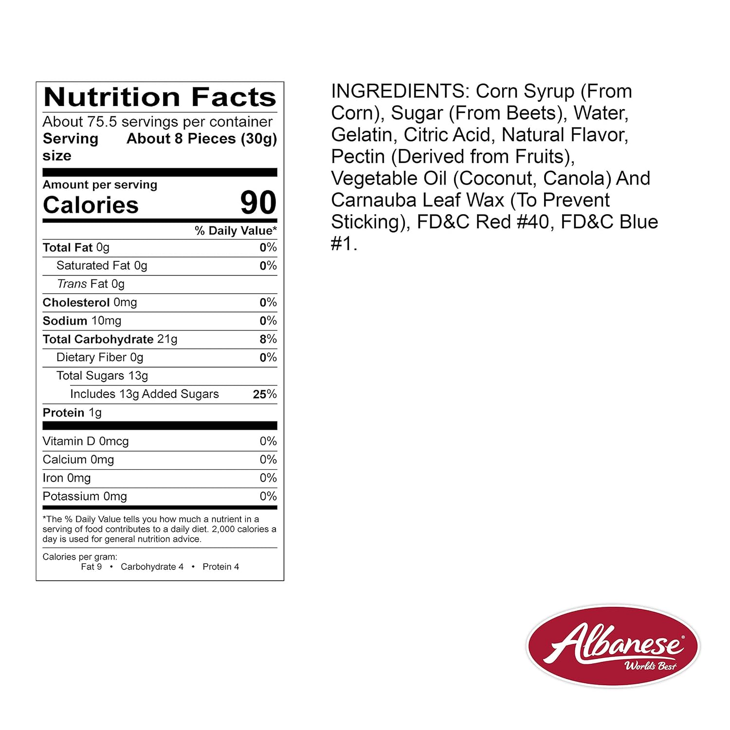 Albanese World's Best 12 Flavor Gummi Bears | 5lbs of Fruit Bulk Candy | Soft and Chewy Gummies, Gluten Free, Fat Free | Cherry, Blue Raspberry, Mango and More | Great Snack for Travel and Kids
