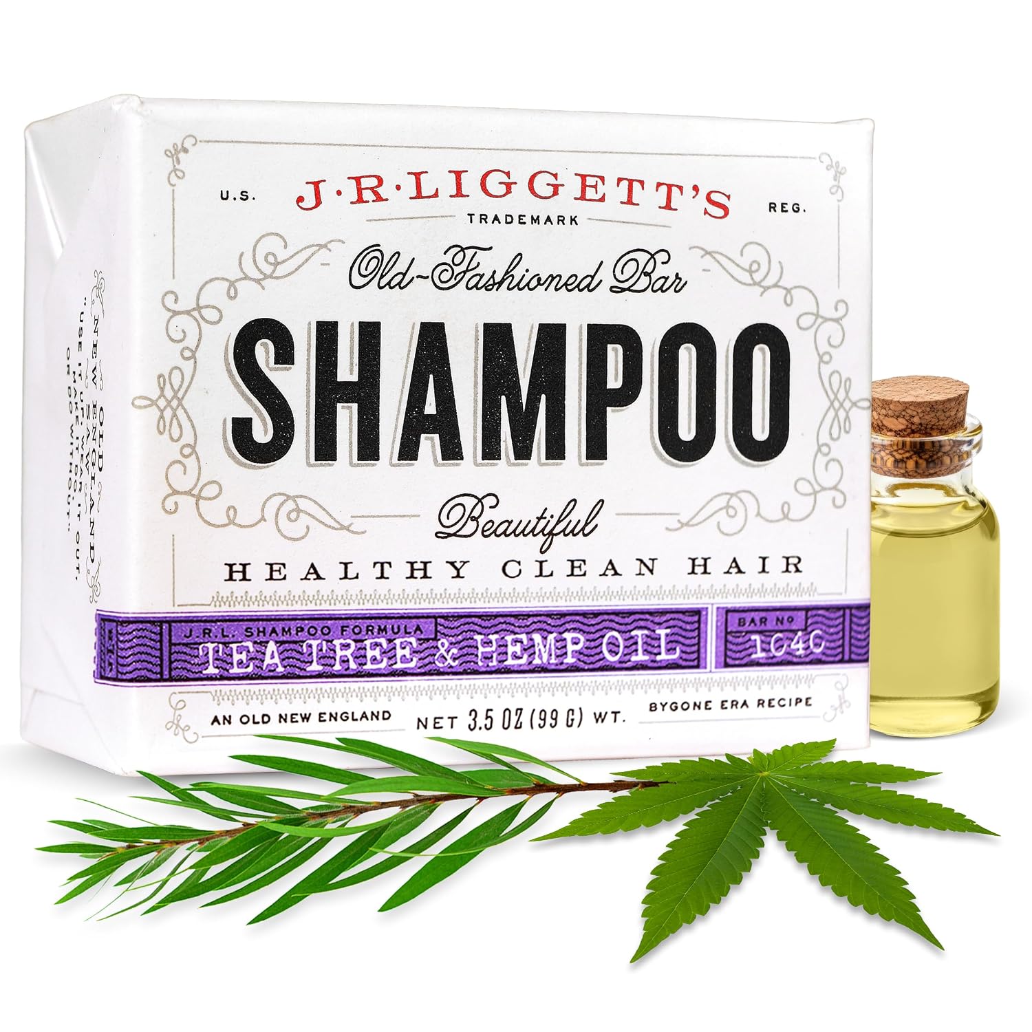 J.R.LIGGETT'S Moisturizing Formula Shampoo Bar Restores Softness 3.5 oz | All-Natural Solid Shampoo Bar Hair Cleanser with Coconut Oil and Aloe Vera, Fragrance-Free, Sulfate-Free