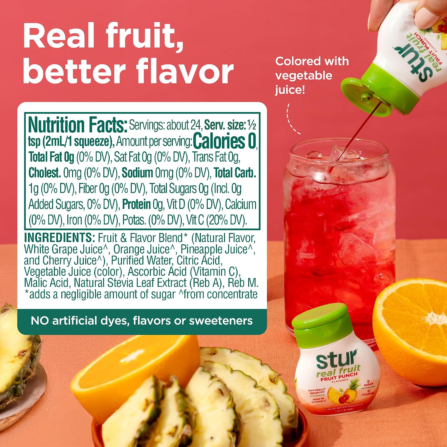 Stur Liquid Water Enhancer | Blue & Blackberry | Naturally Sweetened | High in Vitamin C & Antioxidants | Sugar Free | Zero Calories | Keto | Vegan | 5 Bottles, Makes 120 Drinks