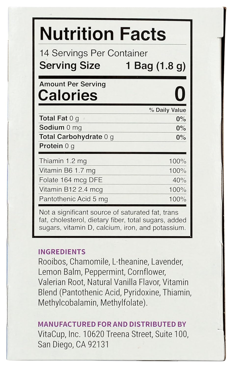 VitaCup Green Tea Instant Packets with Matcha, 16ct | B Vitamins, D3