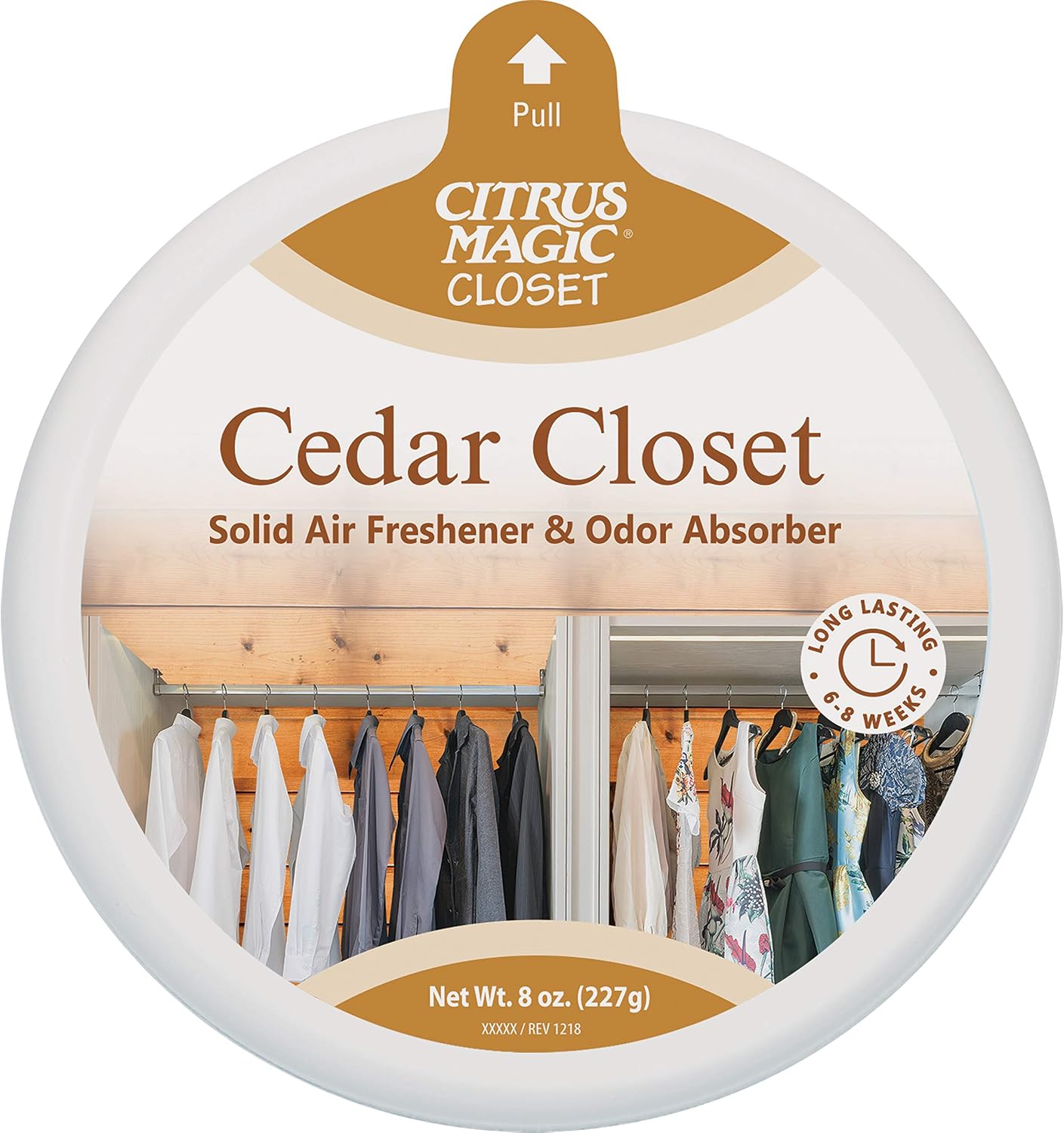 Citrus Magic Closet Solid Air Freshener, Cedar, 8 Ounce