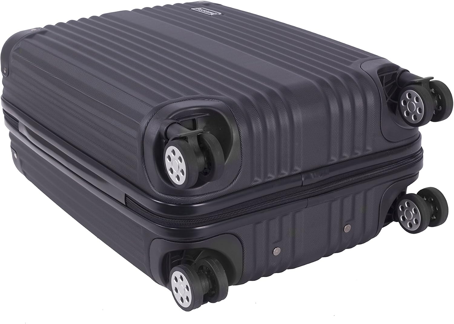 Rockland Berlin Hardside 3 Piece Expandable Spinner Wheel Luggage Set, (20"/24"/28"), Black