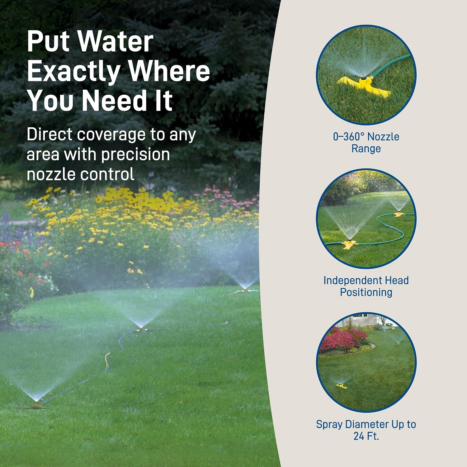 Orbit Port-A-Rain Above-Ground Sprinkler System, Green - 58092