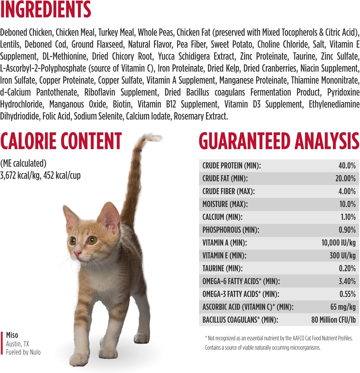 Nulo Freestyle Cat & Kitten Dry Food - Turkey & Duck Recipe, High Protein Grain Free Cat Food, Natural Kibble with Probiotics & Omega Fatty Acids