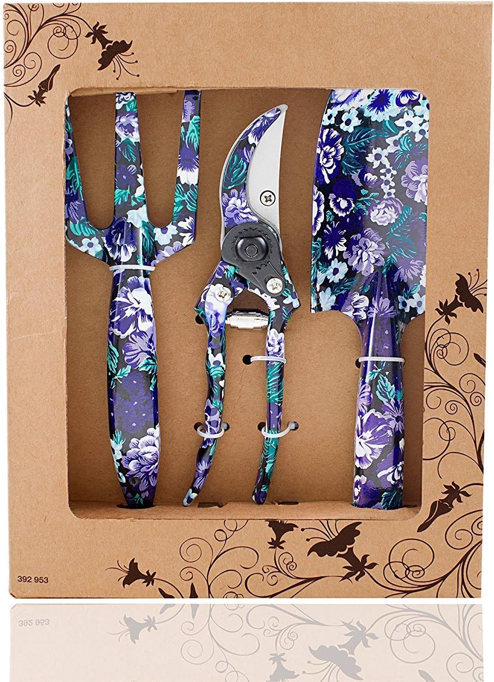 FLORA GUARD 6-Piece Garden Tool Set | Heavy Duty Gardening Hand Tools with High Carbon Steel Including Trowel, Rakes, 2-in-1 Hoe and Crack Weeder