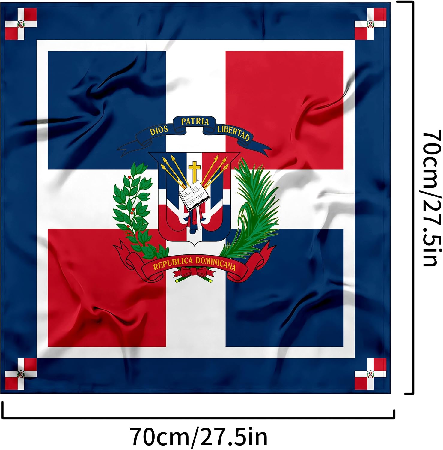 Fashion Bandana Women,Flag Silk Scarf,27.5x27.5 Large Square bandanas,Satin Hair for Sleeping,Travel,for Gift
