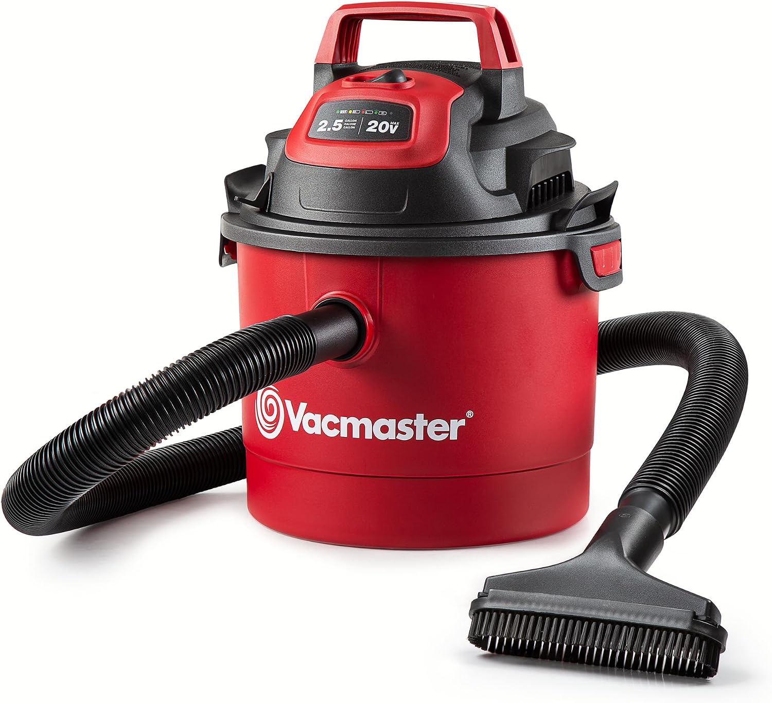 Vacmaster VOM205P 1101 2.5-Gal 2 Peak HP Wall Mount Wet/Dry Vacuum Red