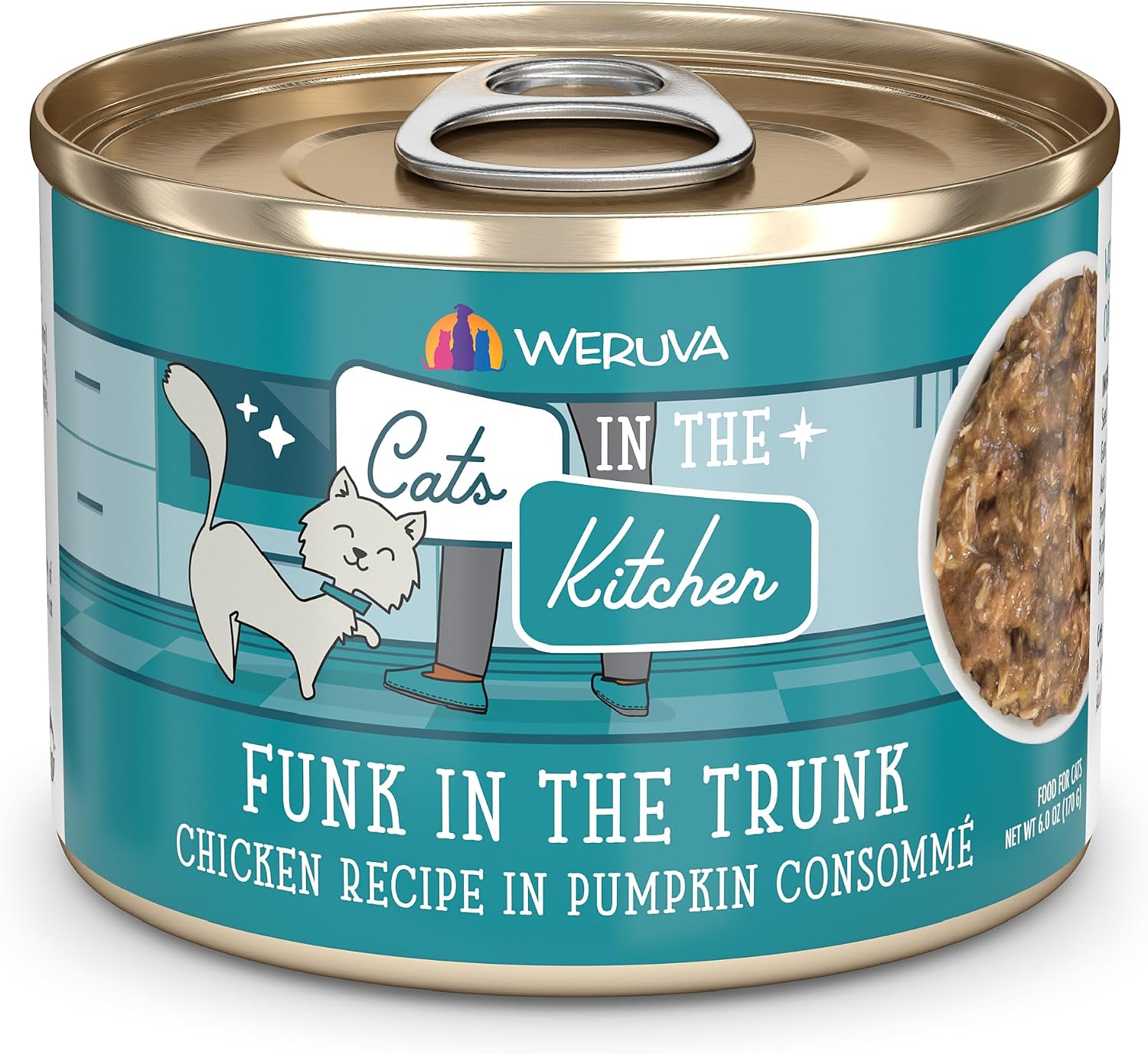 Weruva Cats in the Kitchen, Kitchen Cuties Variety Pack, Wet Cat Food, 3.2oz Can (Pack of 12)