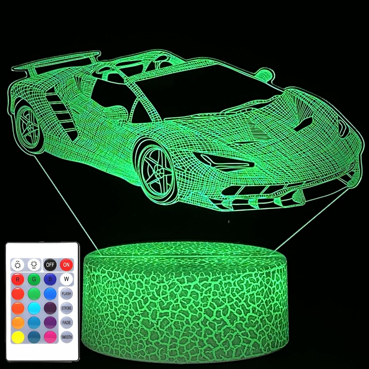 i-CHONY Dinosaur Toy T-Rex 3D Night Light for Kids, 16 Colors Dimmable Dinosaur Led Light with Remote & Smart Touch