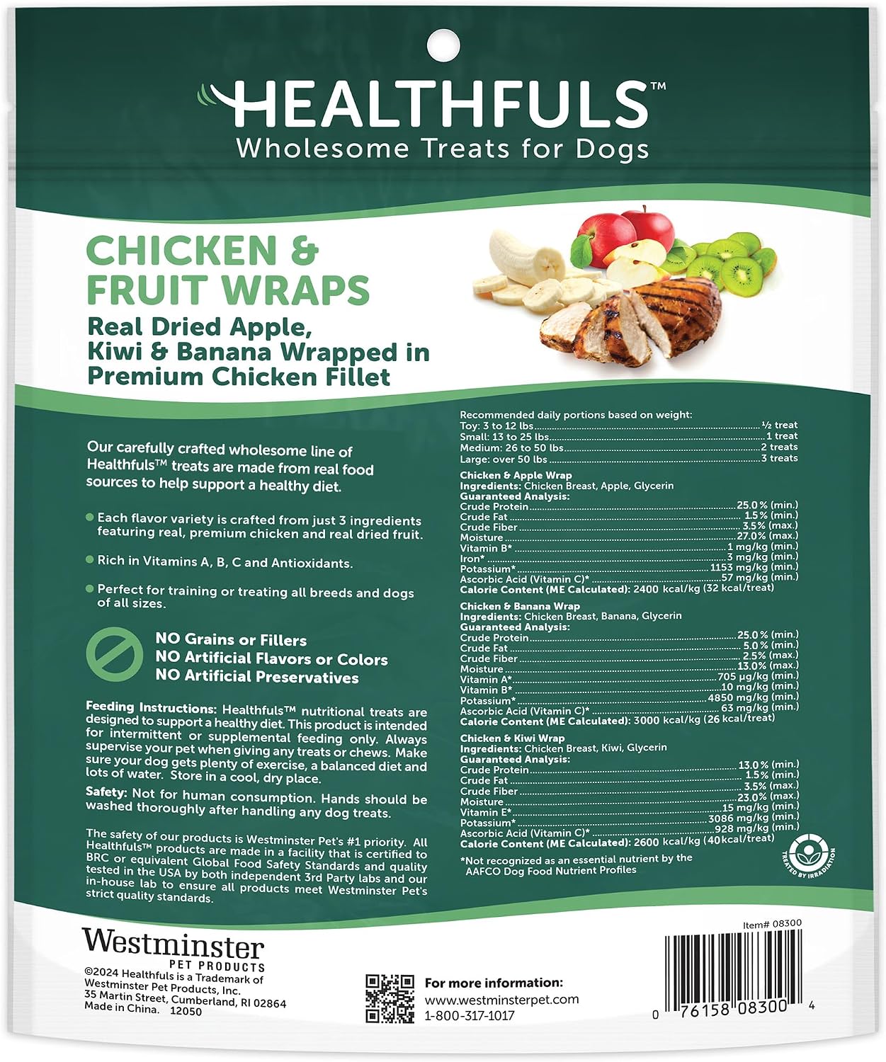 Healthfuls Chicken Wrapped Sweet Potato Dog Treats, 16oz
