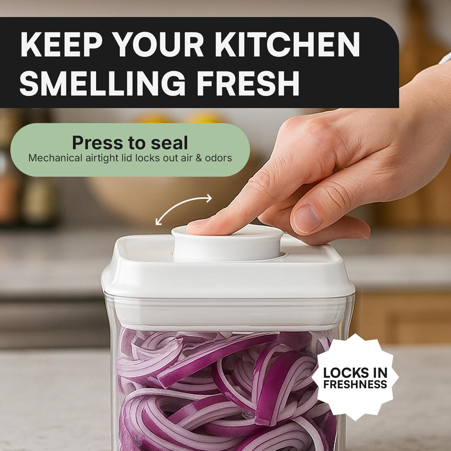 Bop Top Airtight Food Storage Containers | Pop-Top Lid | 16.5 Cups / 135 Oz