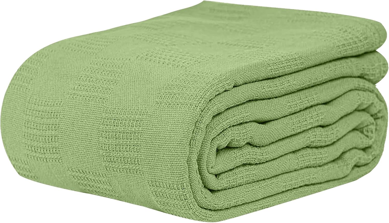 Linteum Textile Hospital Thermal SNAGLESS Spread Blanket, 100% Cotton (74x100 in, Blue)