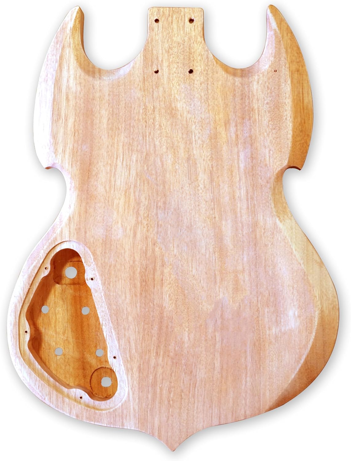 DIY Electric Guitar Kits Okoume wood Body curved top with mahogany veneer cover maple neck & composite ebony fingerboard