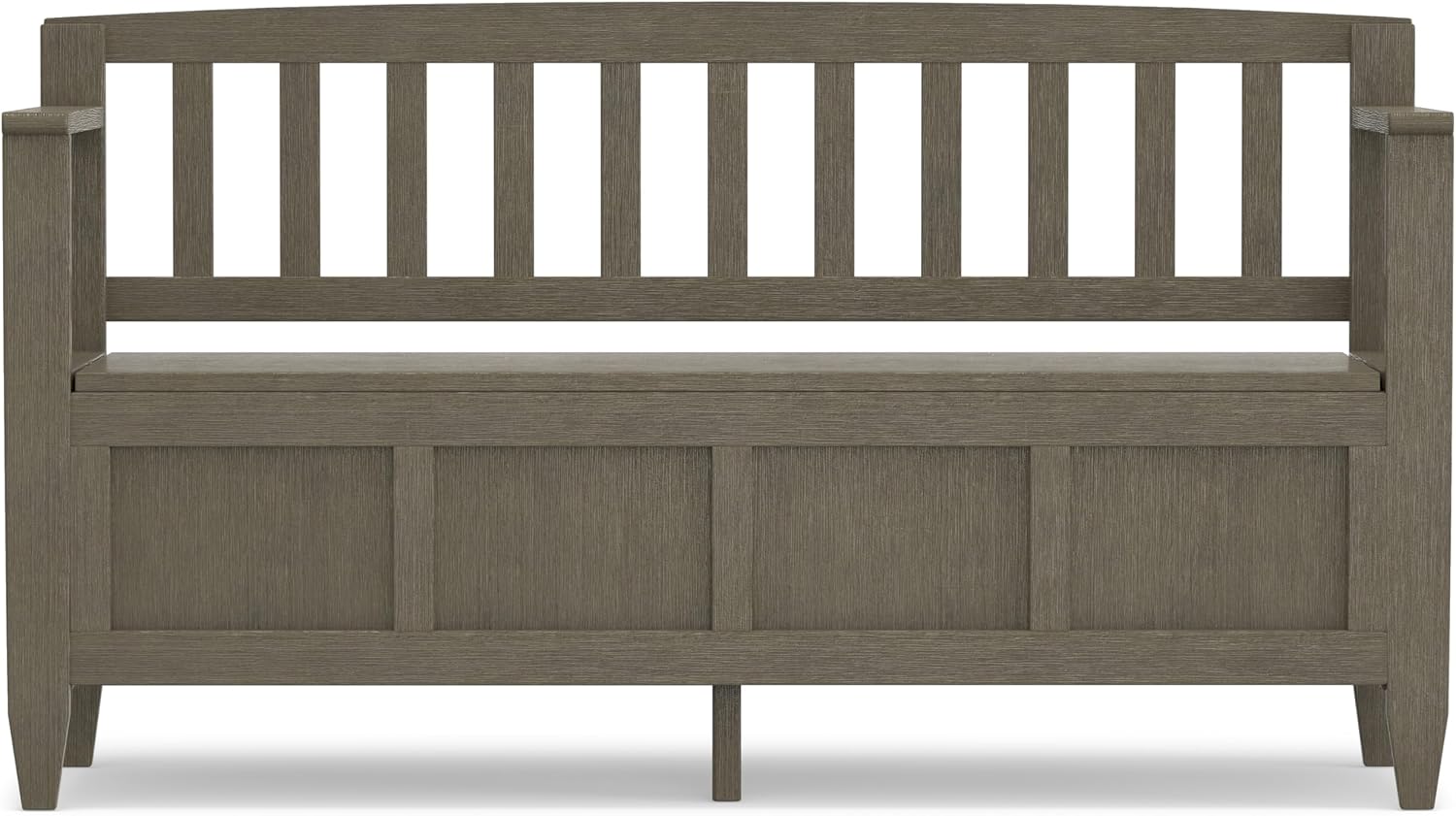 SIMPLIHOME Connaught 30" Wide Solid Wood Storage Bench in Chestnut Brown | Contemporary entryway bench with lift-up lid and hidden storage; mudroom, hallway, foyer, or shoe bench.