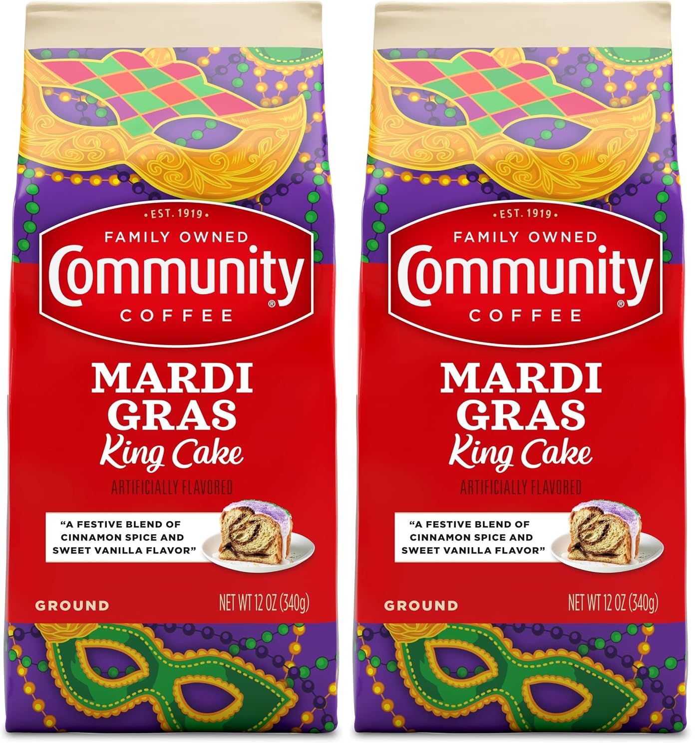 Community Coffee Caramel Cookie Butter Flavored 12 Ounces, Medium Roast Ground Coffee, 12 Ounce Bag (Pack of 1)