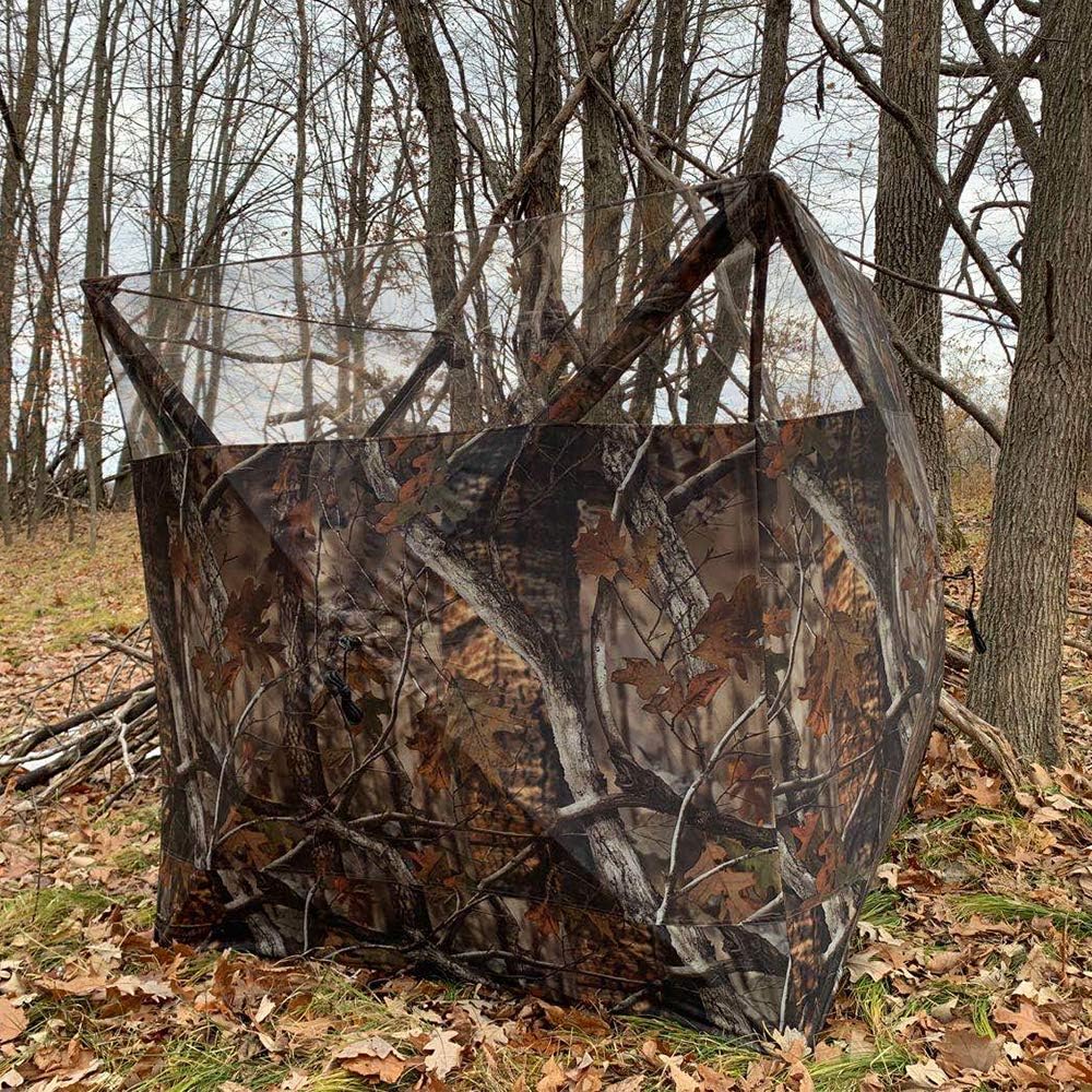 THUNDERBAY Pop Up 3 Sided Ground Blind for Deer Duck Turkey Hunting, Portable Quick Setup Lightweight 3 Panels Deer Hunting Blind