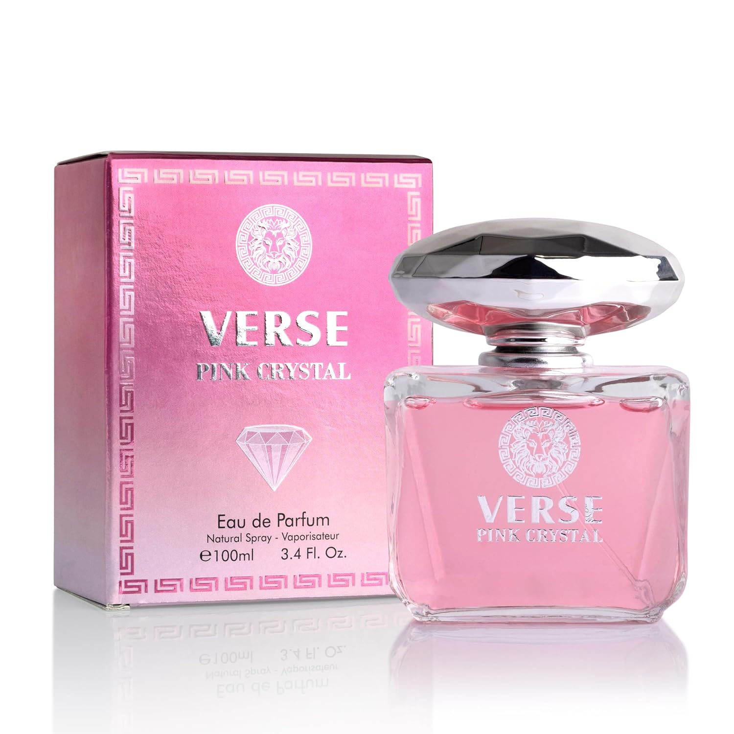 Verse Pink Crystal Eau De Parfum for Woman - Top Notes of Pomegranate, Yuzu & Iced Accord - Base Notes of Peony, Lotus, Magnolia, Amber
