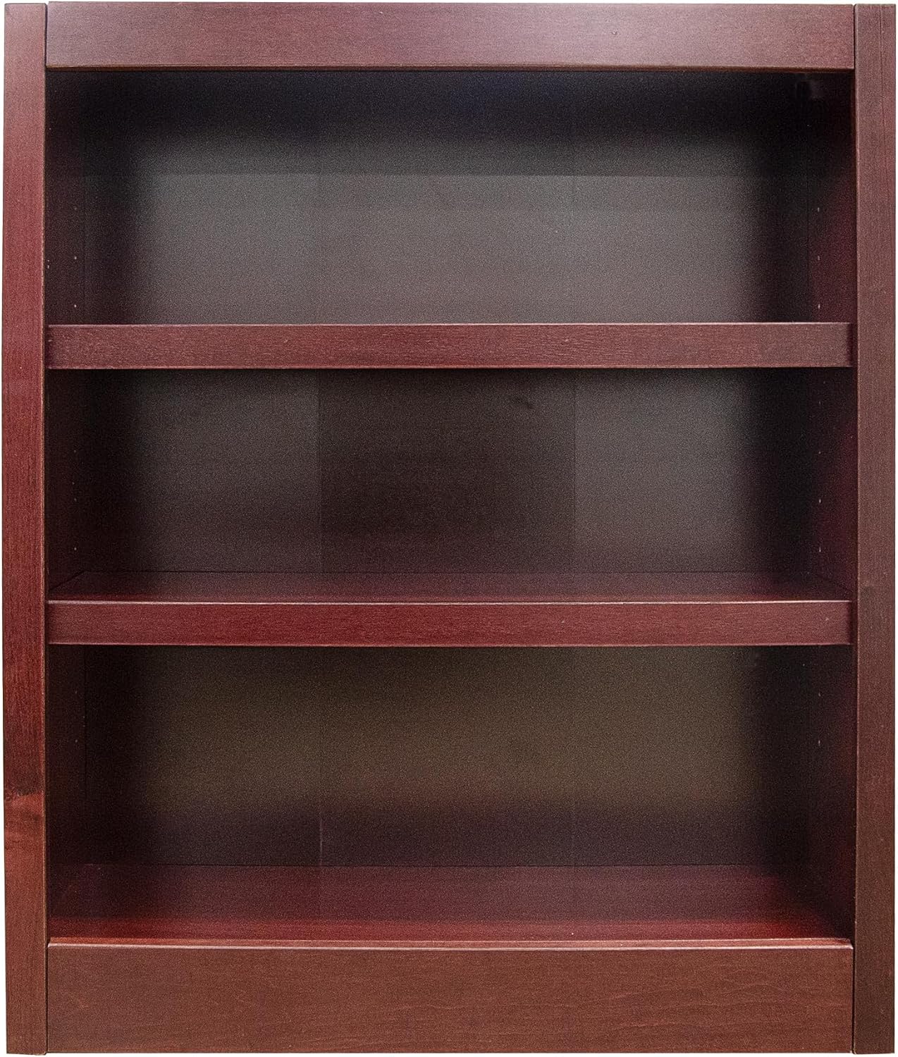 Concepts In Wood Midas Three Shelf Bookcase 36" H Cherry Finish