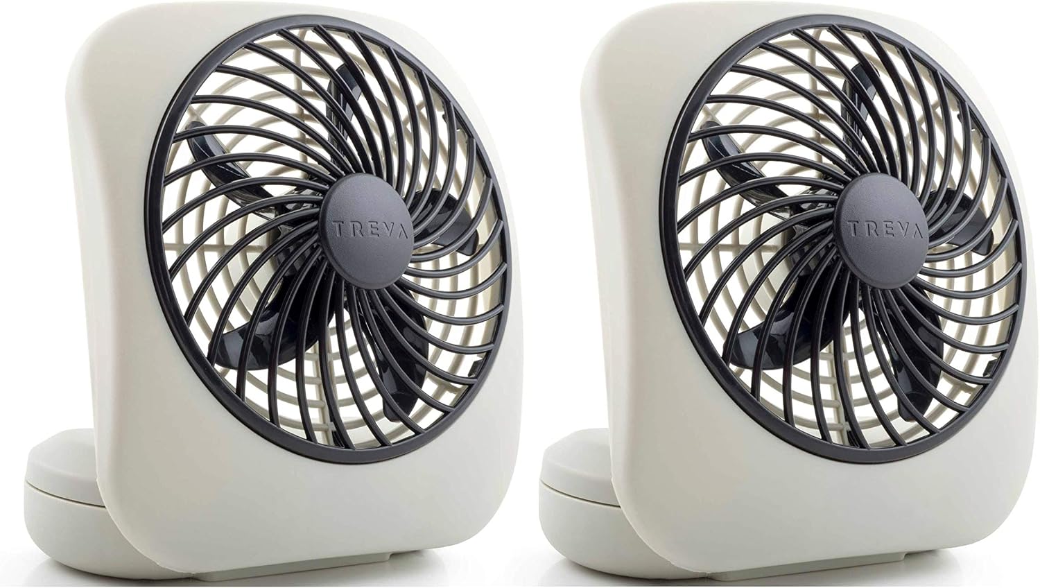 O2COOL Treva 5 in Portable Battery Powered Desk Fan 2-Speed Black | Yes
