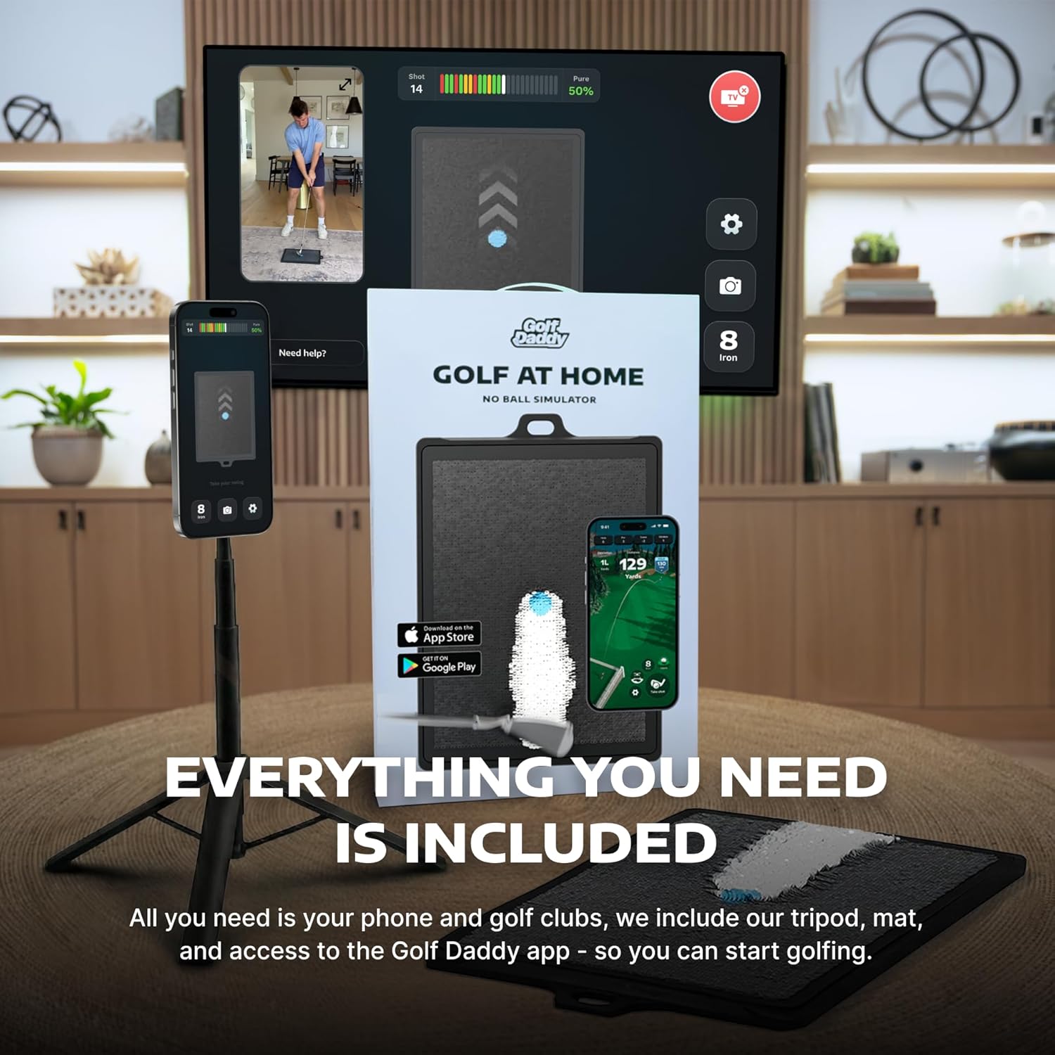 Golf at Home Simulator – AI Swing Analyzer & No Ball Practice Trainer – Real-Time Feedback