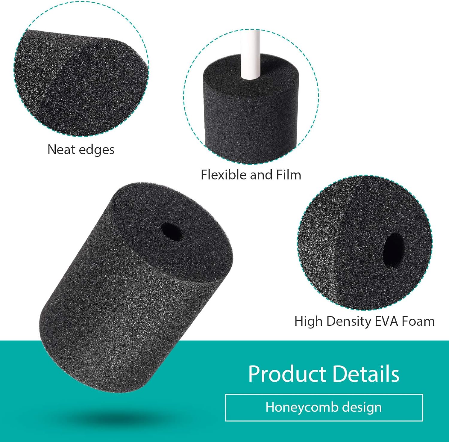 Weewooday 4 Pieces Cup Turner Foam Tumbler Turner Foam Inserts for 3/4 Inch PVC Pipe Tumbler Spinner Sponge Crafting for 10 oz to 40 Accessories