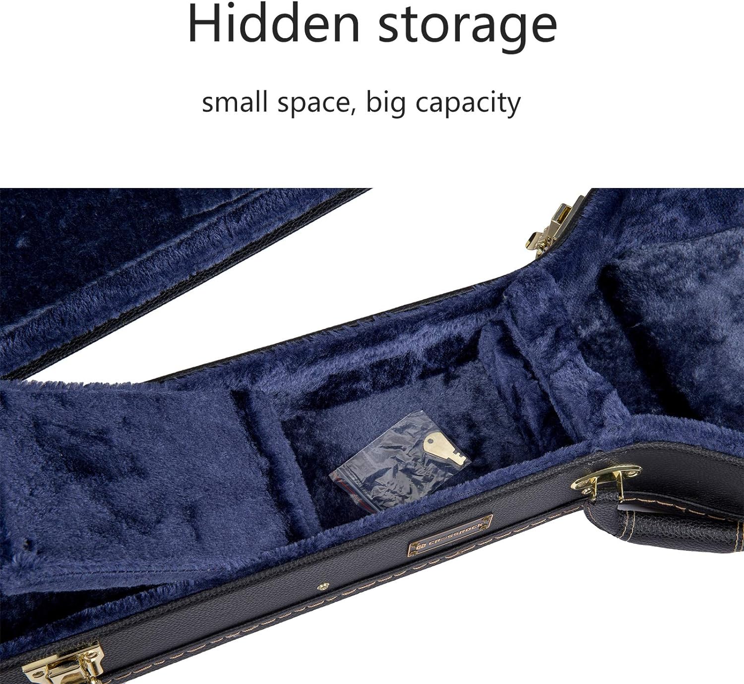 Crossrock Hardshell Arch Top wood case fits SG Electric Guitars-Black(CRW620SGBK)
