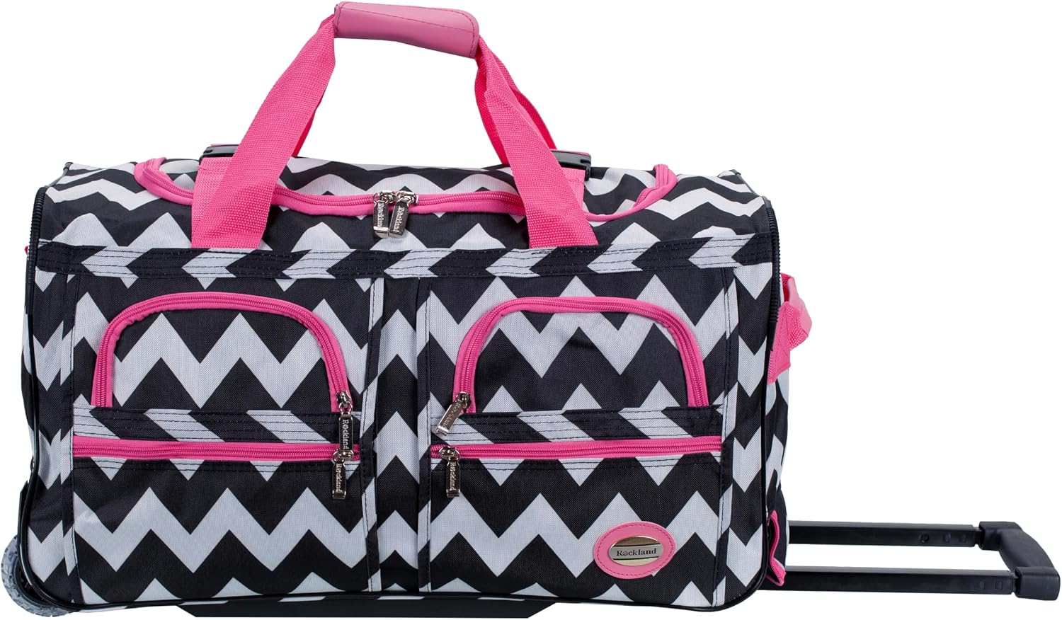 Rockland Rolling Duffel Bag, Black, 22"