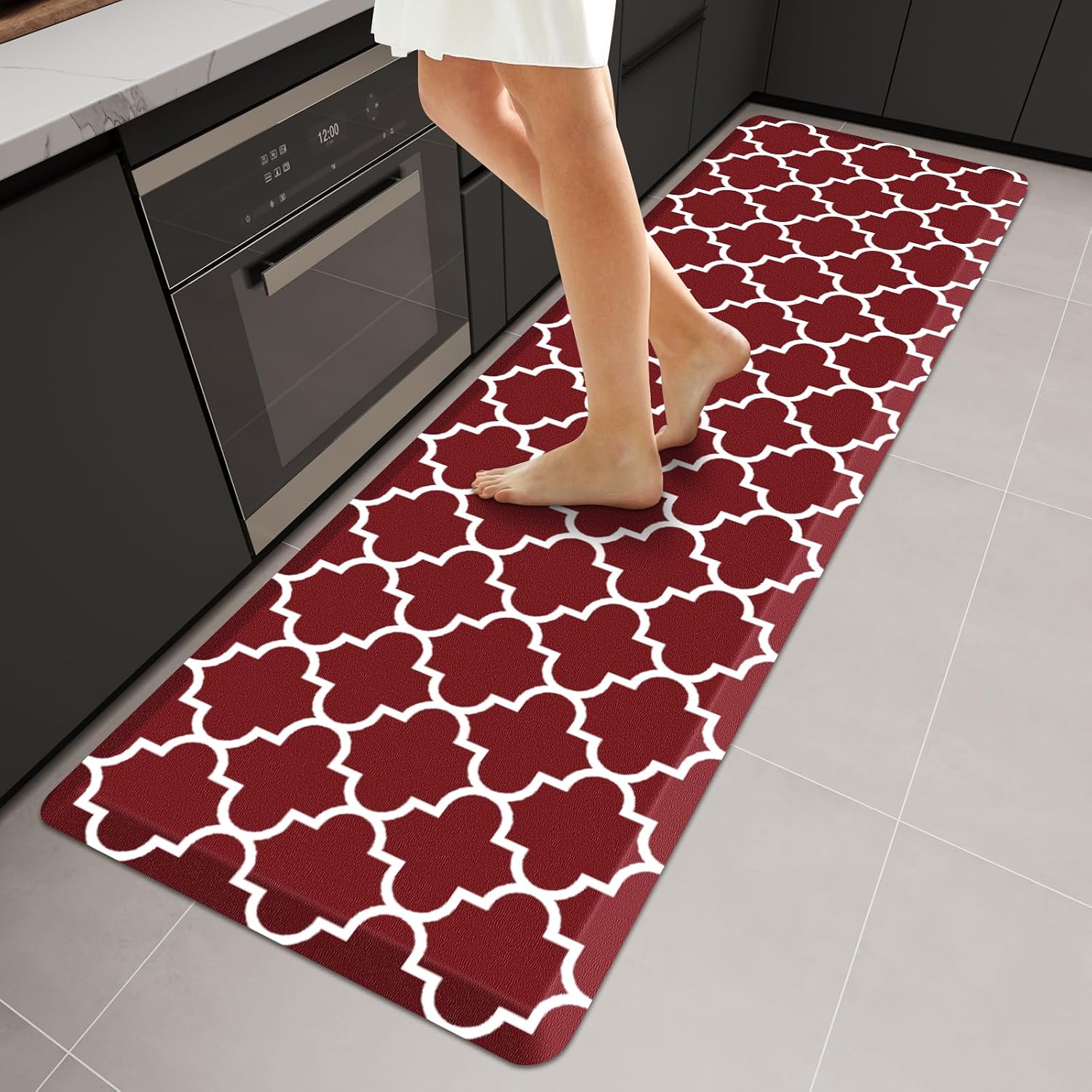 WISELIFE Kitchen Mats and Rugs Cushioned Anti-Fatigue, 17.3"x 60", Grey