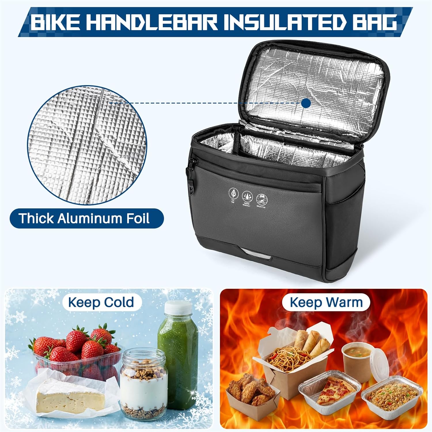 WOTOW Bike Handlebar Bag, Waterproof & with Sensitive Touch Screen, 3.5L