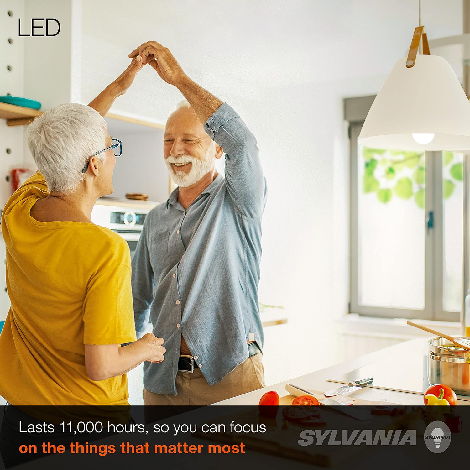 Sylvania LED A19 Light Bulb, 100W = 14W, Non-Dimmable, Frosted Finish, 1500 Lumens, 2700K, Soft White - 4 Pack (78101)