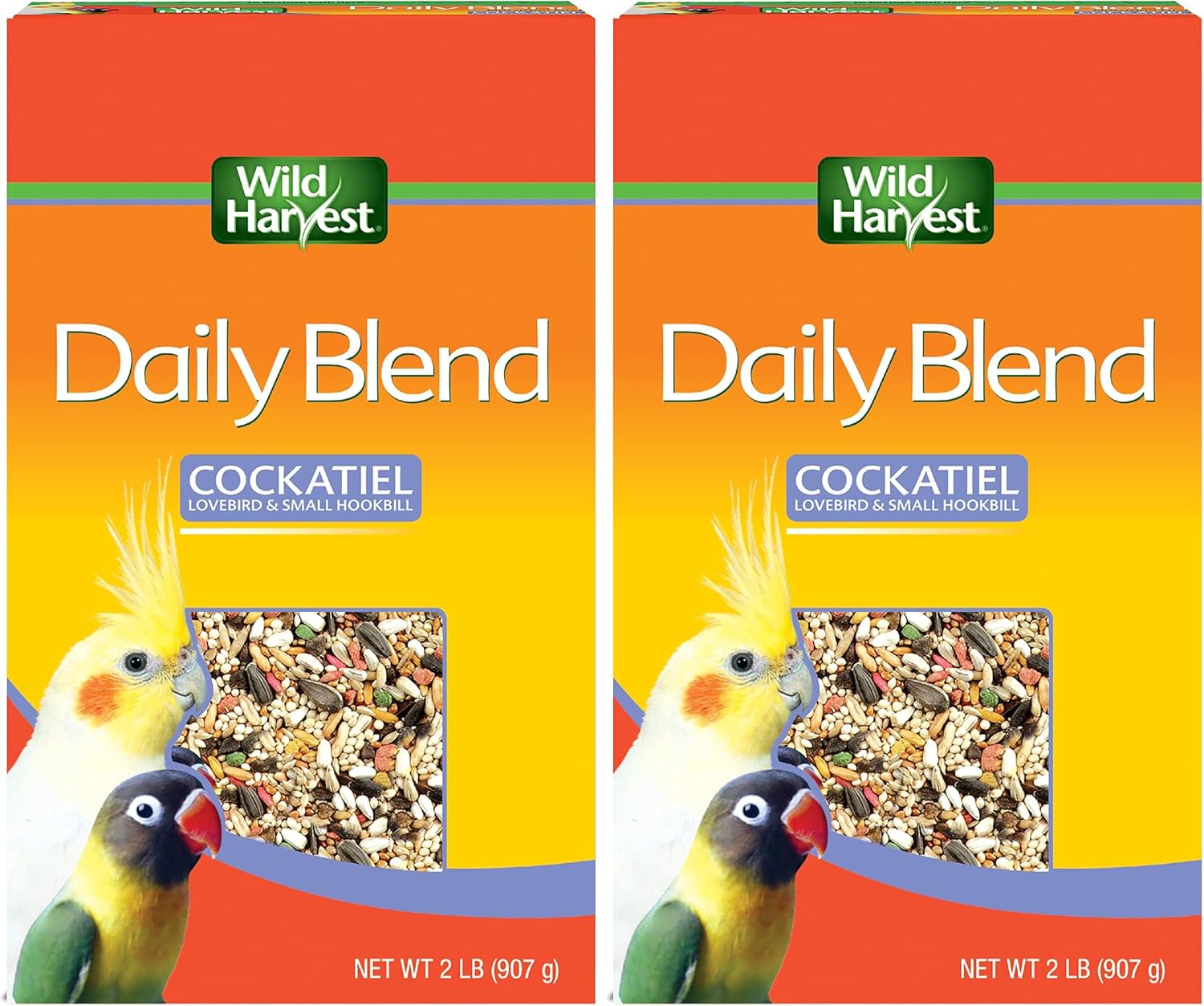 Wild Harvest Daily Blend Nutrition Diet, 2 Pounds, Bird Food for Cockatiels, Lovebirds and Small Hookbills