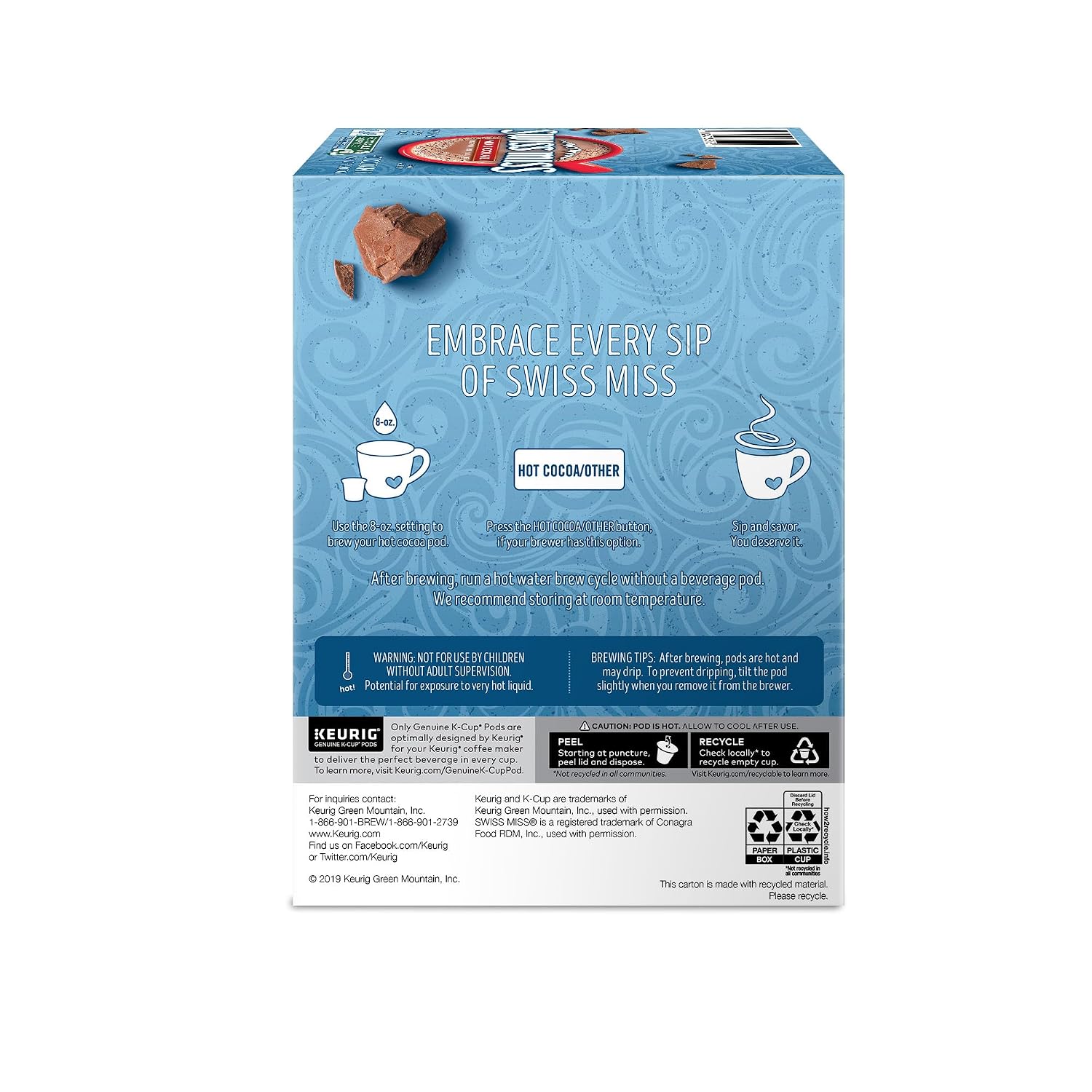 Swiss Miss Milk Chocolate Hot Cocoa Keurig Single-Serve K Cup Pods, 28 Count