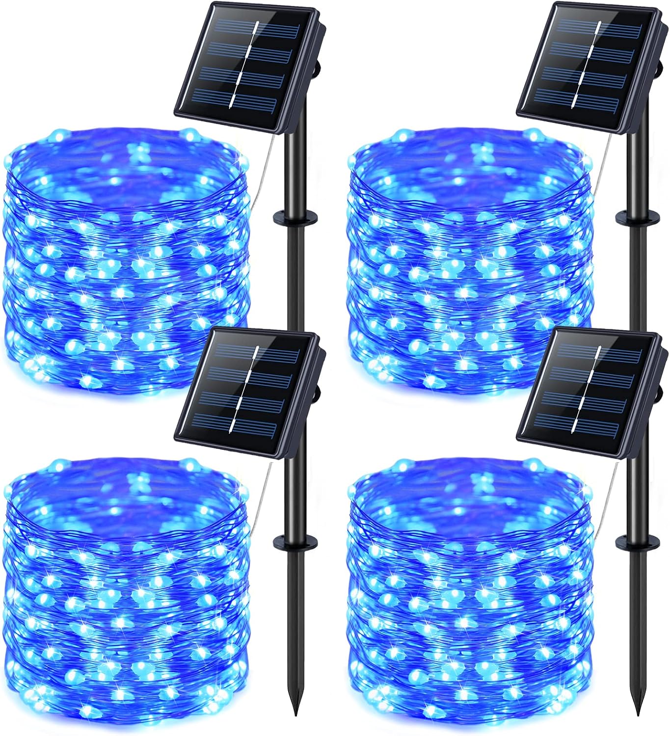 JMEXSUSS 2 Pack Solar String Lights Outdoor Total 66FT 200LED Fairy Lights | Outdoor Waterproof, 8 Modes Solar Christmas Lights for Outside Garden Tree Patio Yard Wedding Christmas Decorations, White